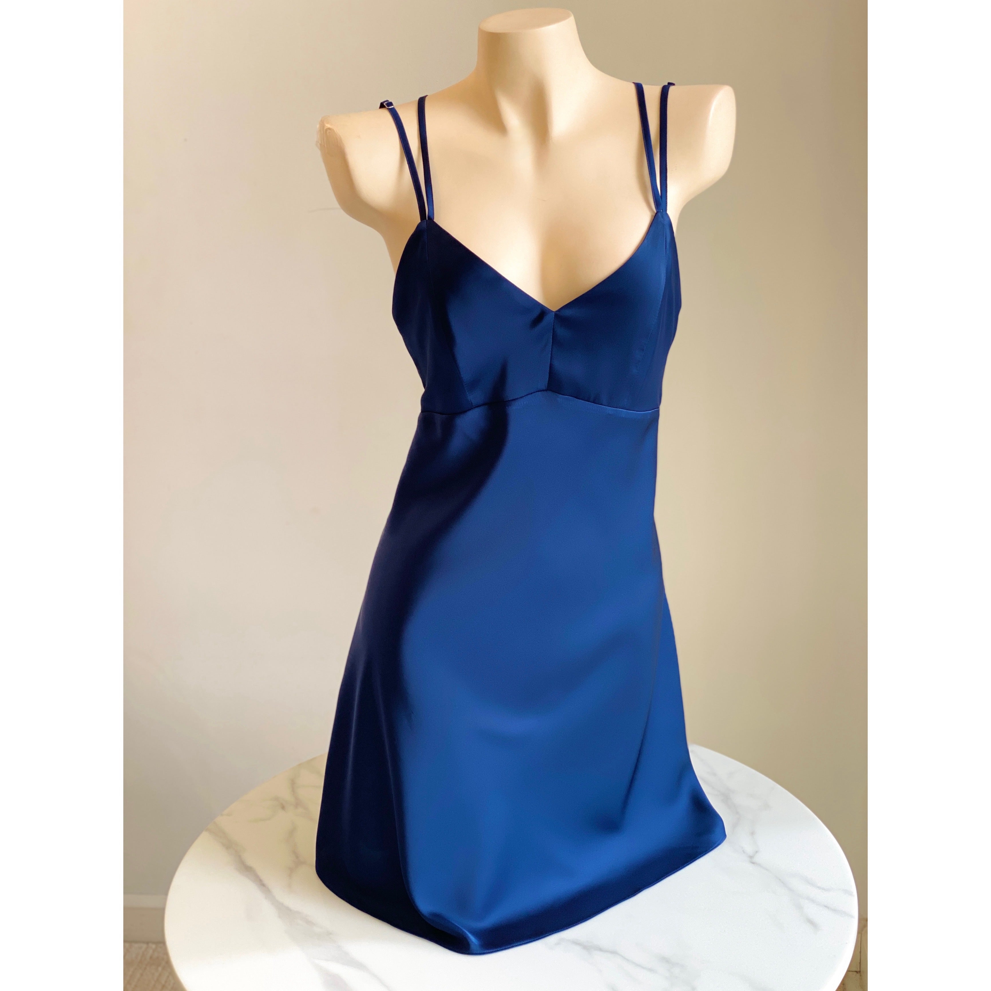 Silky Satin Backless Slip Dress – Open Back Cami Nightgown | CUP2