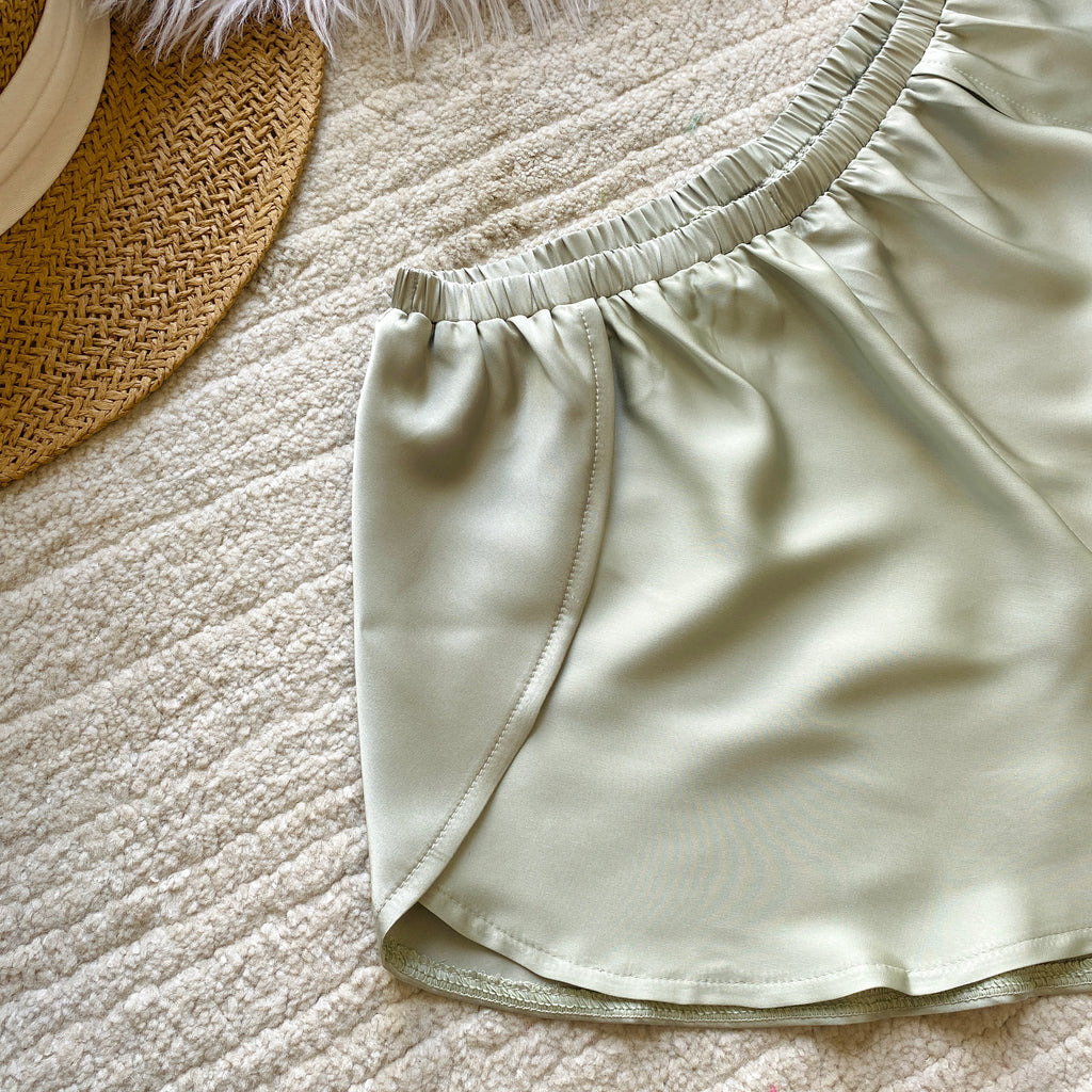 Satin Pajamas Set Romantic Lounge Set Honeymoon Outfit Bride & Bridesmaid Gift SANA