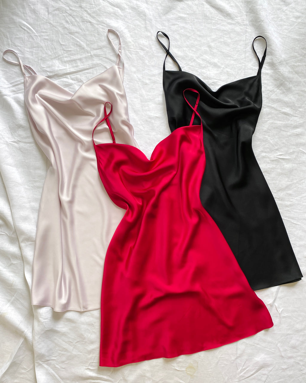 Cowl Neck Slip Dress Silky Sleepwear Cami Nightgown for Women | Mini Mirabel