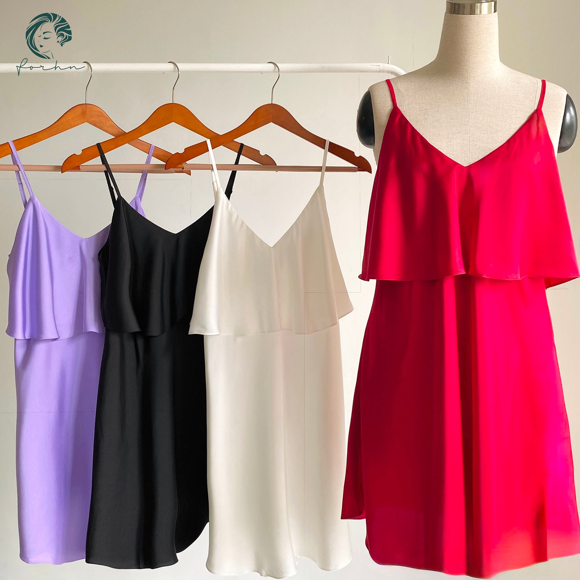 Cara Satin Slip Dress Bridesmaid Gift& Elegant Sleepwear