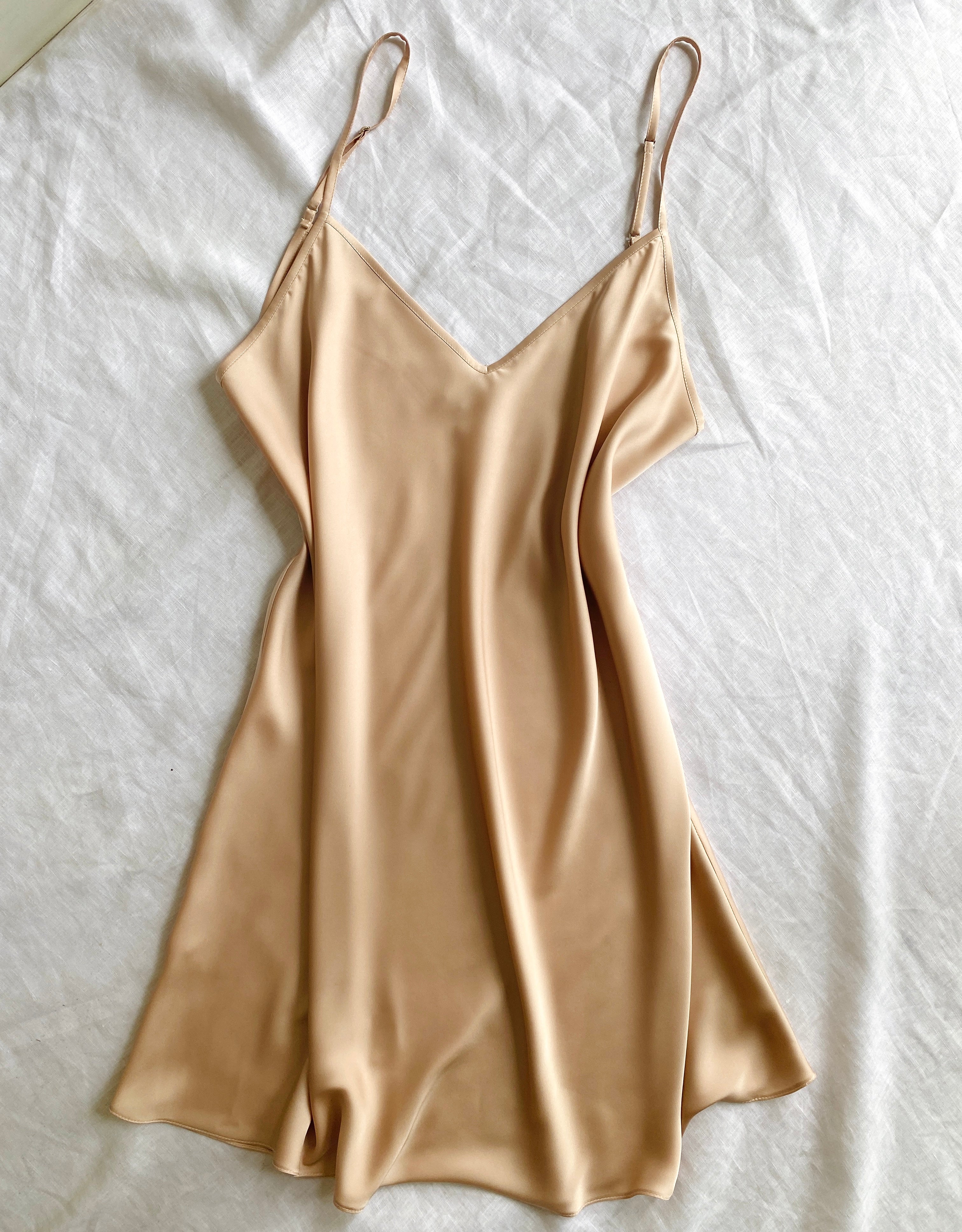 Joie Satin Slip Dress Cami Nightgown Silky Sleepwear
