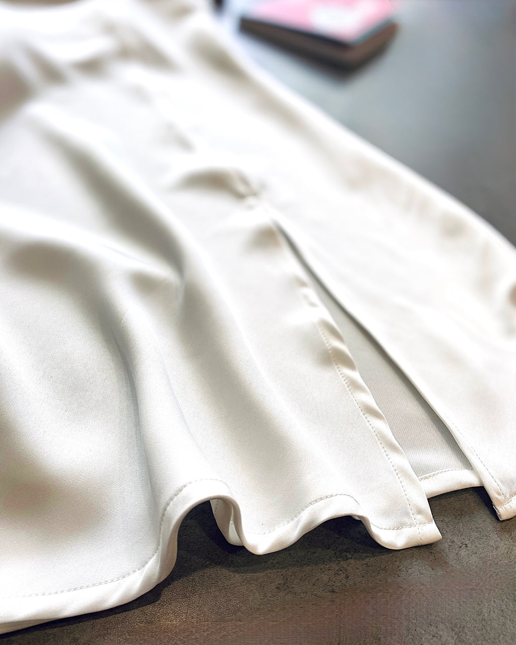 White Satin Slip Dress, Bridal Nightdress, Bridesmaid Gift, Honeymoon Sleepwear MERCY Dress
