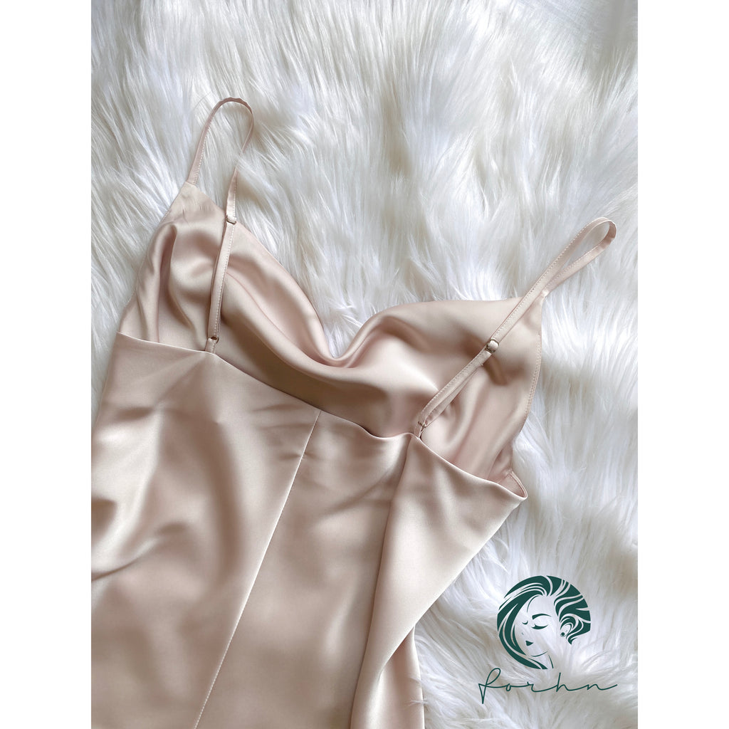 Rosie Sset, Satin Cowl Neck Camisole Set, Women’s Loungewear