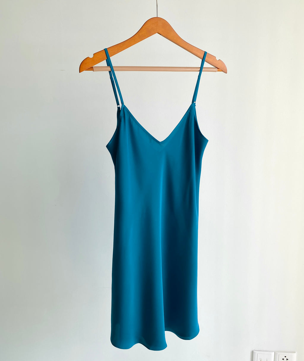 Hot Pink Summer Slip Dress Custom Color Satin Sleepwear Gift For Her Joie