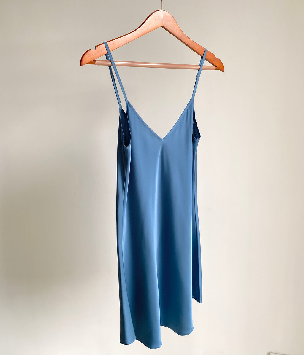 Hot Pink Summer Slip Dress Custom Color Satin Sleepwear Gift For Her Joie