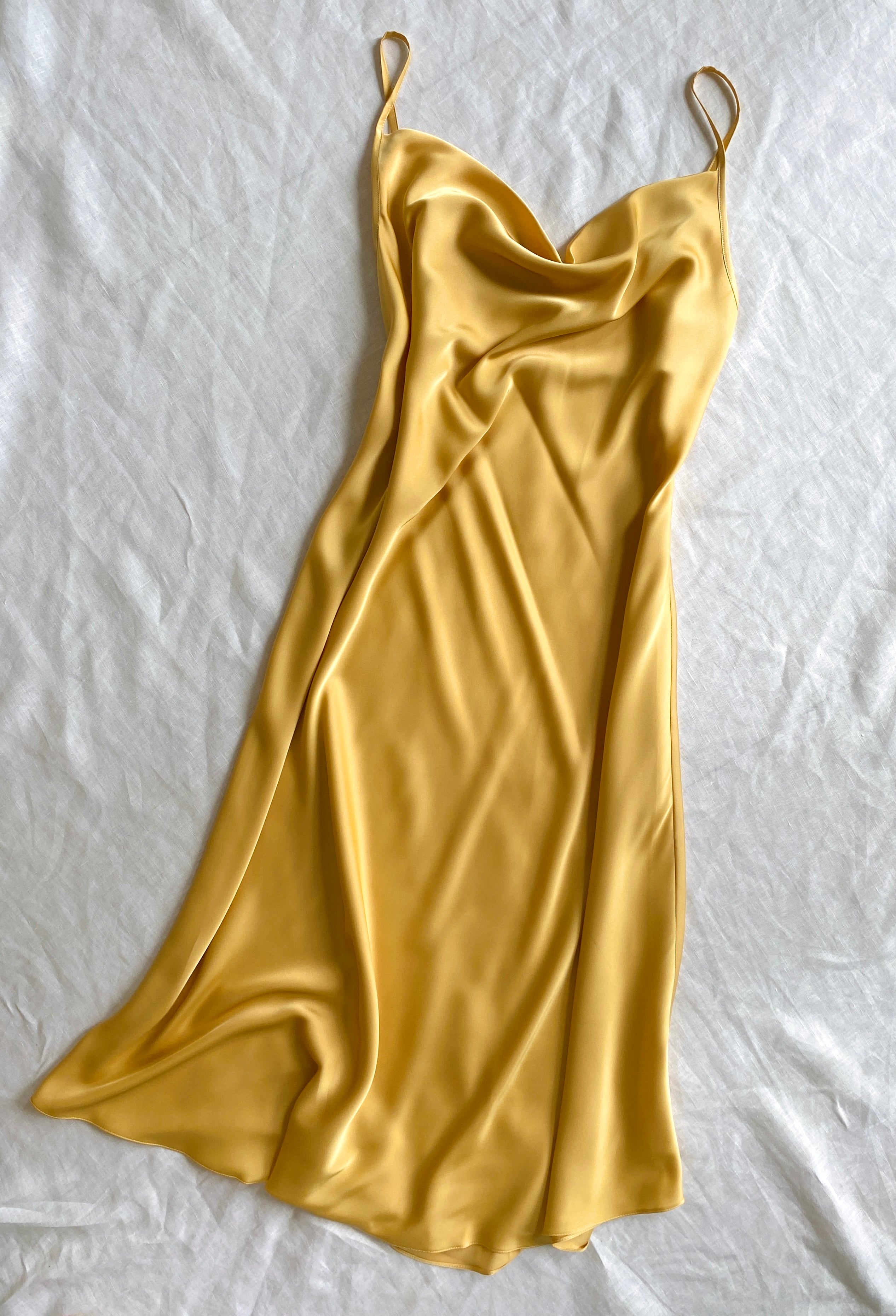 Satin Midi Slip Dress Cowl Neck, Women's Sleepwear DRDO2