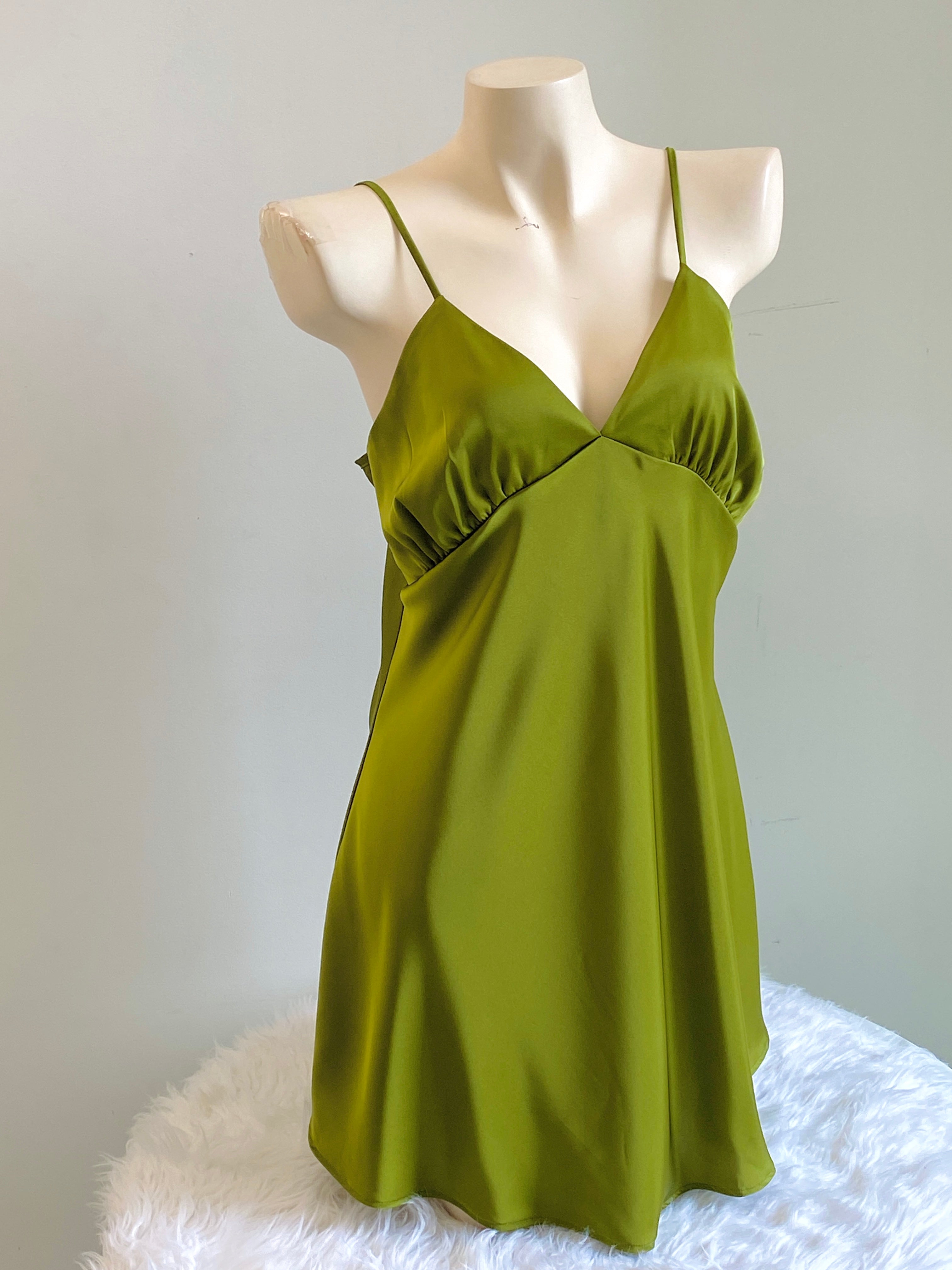 Satin Slip Dress Cami Nightgown Bridesmaid Gift Women's Sleepwear Kevacup1