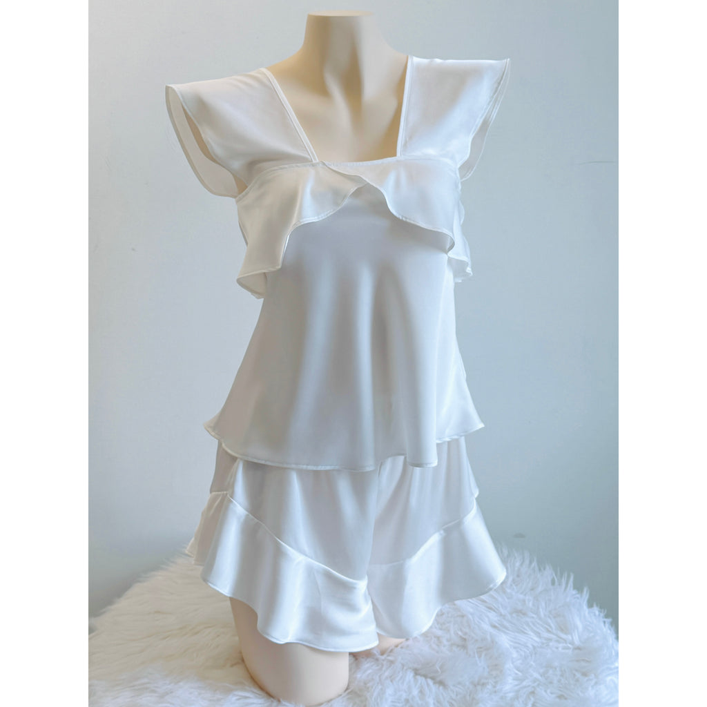 Silky Satin Pajama Set, Wide Strap Cami Shorts, Bridesmaid Gift, Bridal Loungewear KRIS