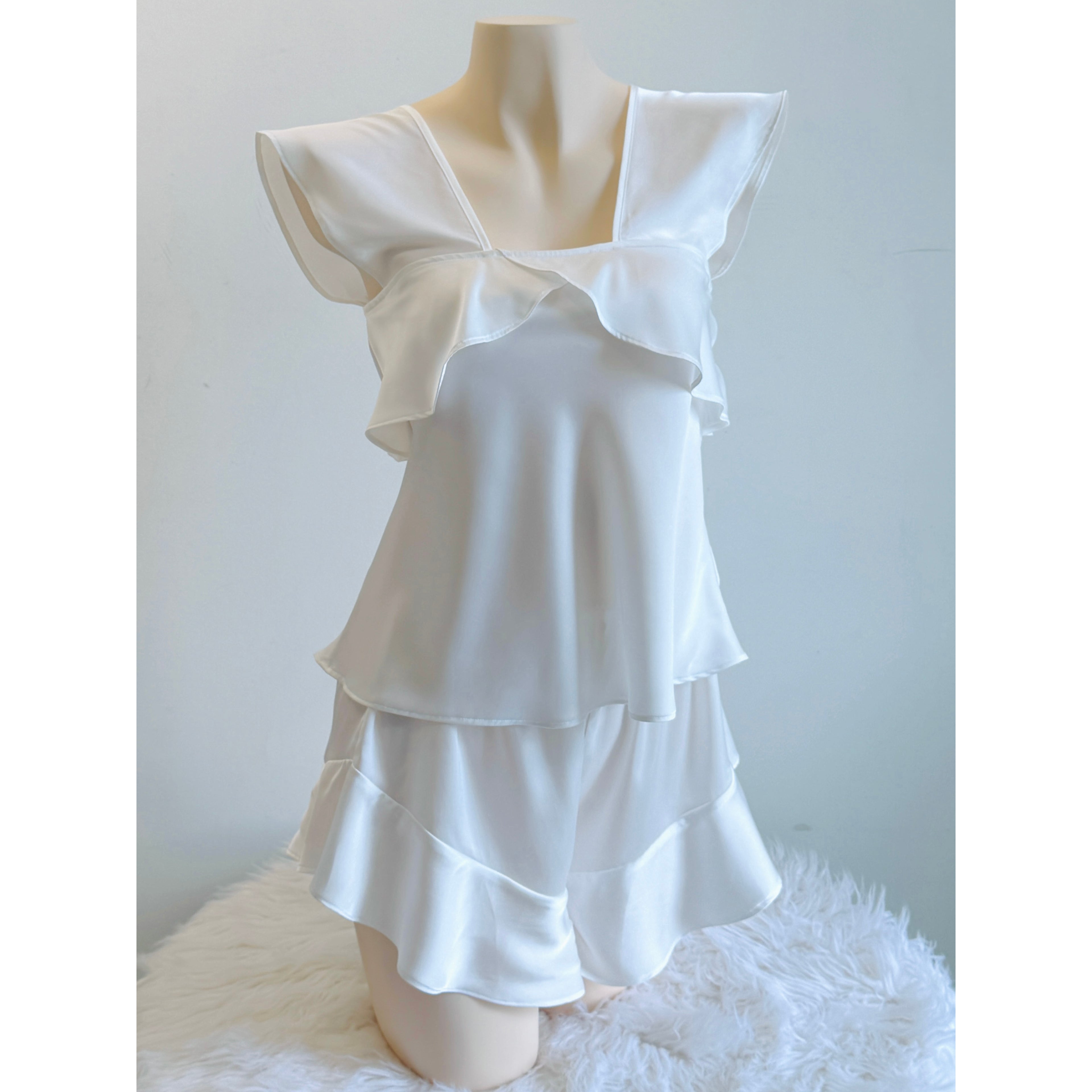 Silky Satin Pajama Set, Wide Strap Cami Shorts, Bridesmaid Gift, Bridal Loungewear KRIS