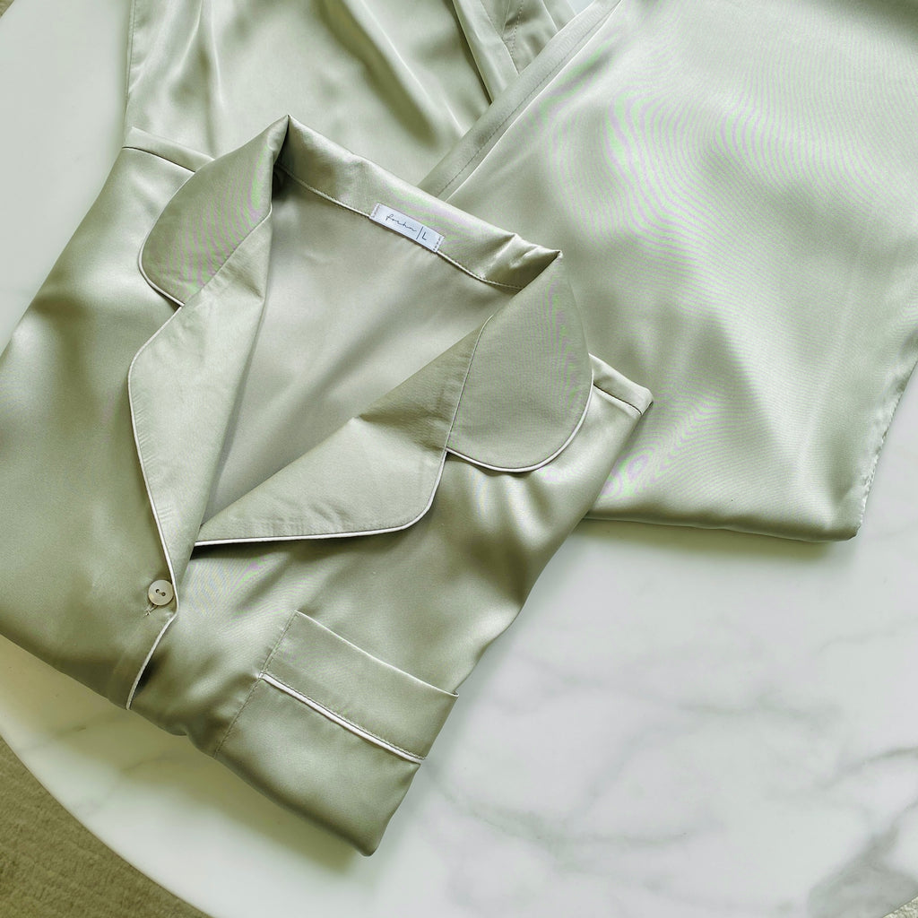 Satin Pajama Set, Short Sleeve Pants, Bridal Sleepwear, Mix PJ