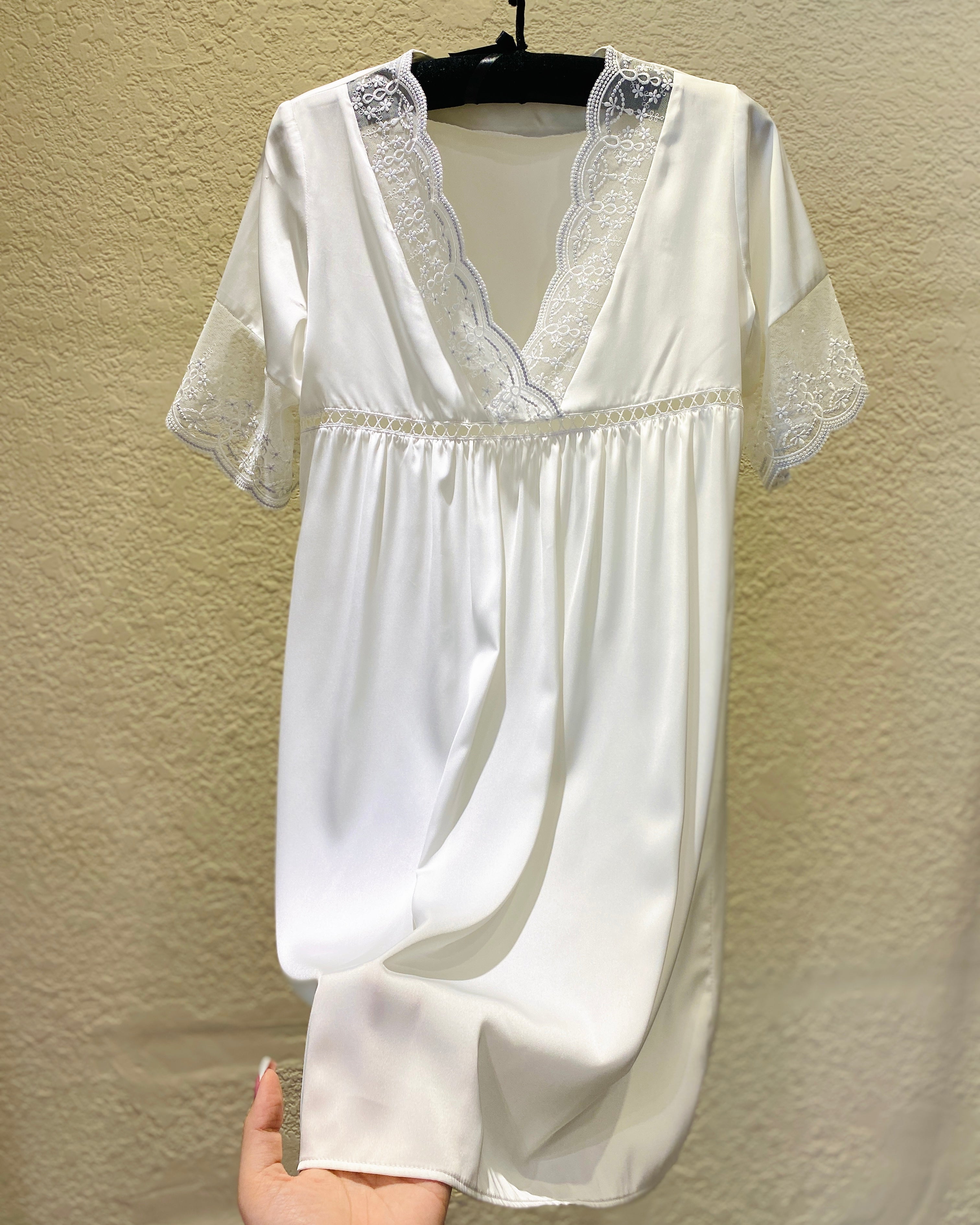 Mila Satin Lace Slip Dress, Women’s Slip Dress, Romantic Nightdress