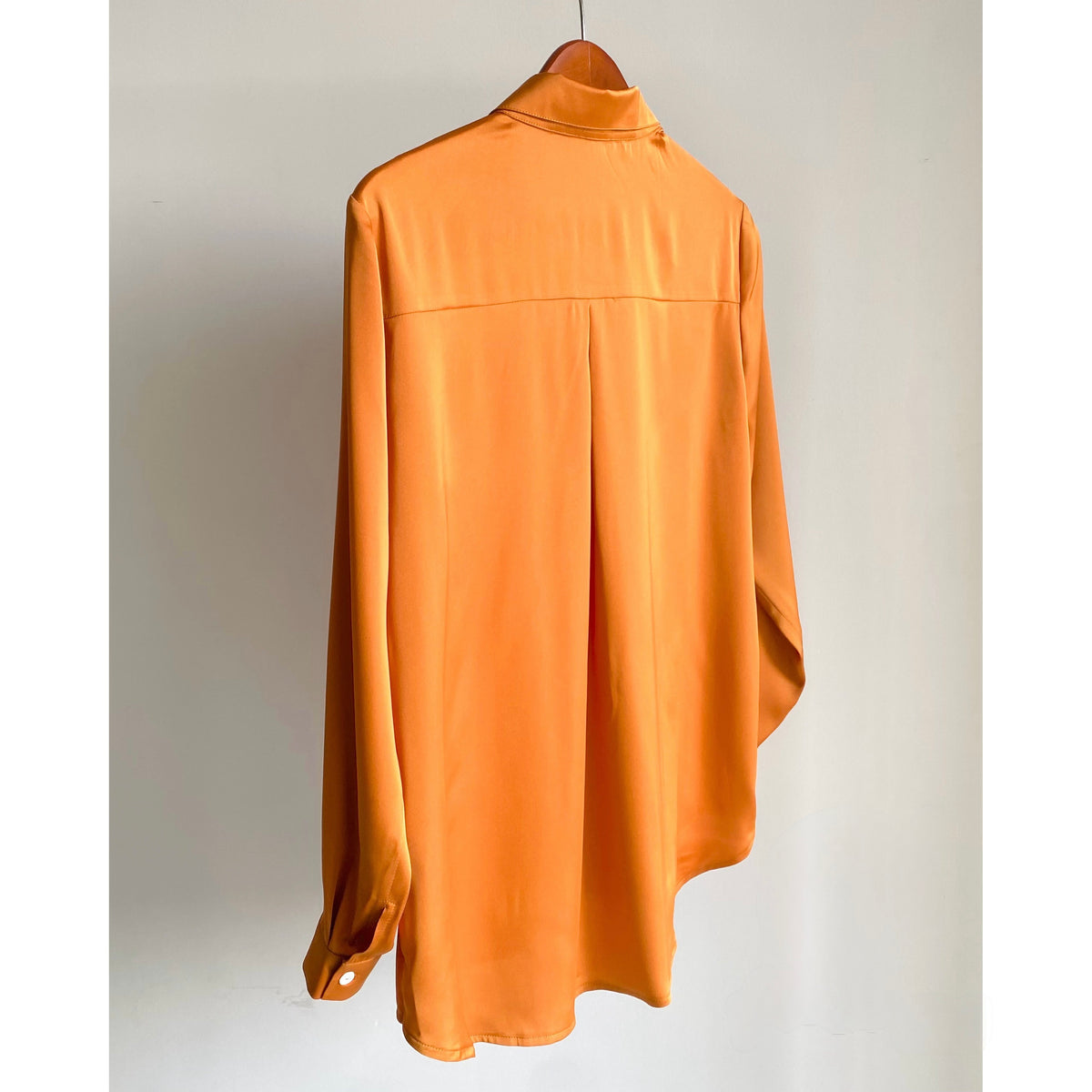 Elegant Satin Blouse Long Sleeve Button-Up Workwear - Office Blouse Kathy