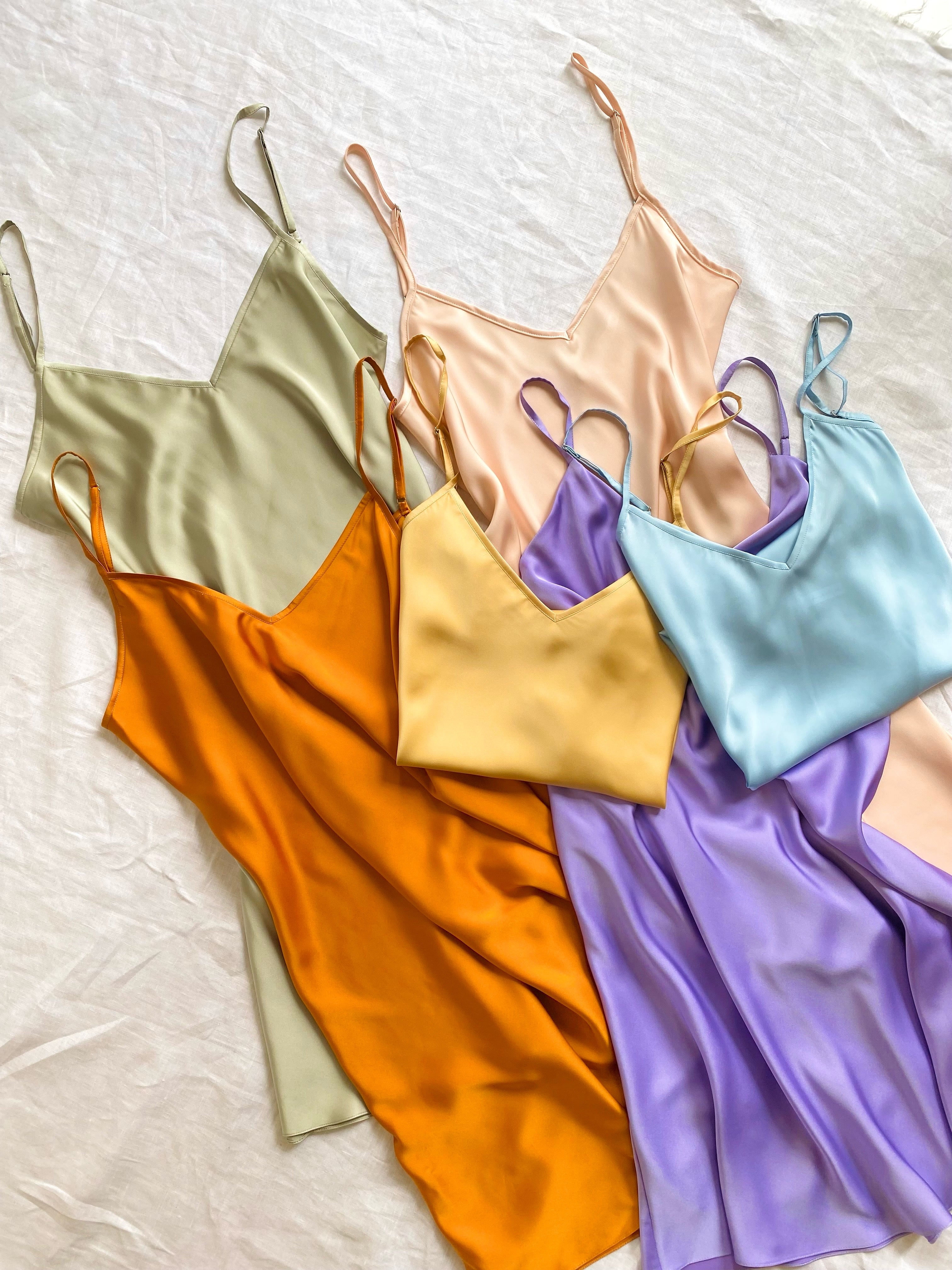 Joie Satin Slip Dress Bridesmaid Nightgown Under Slip or Petticoat Gift For Her