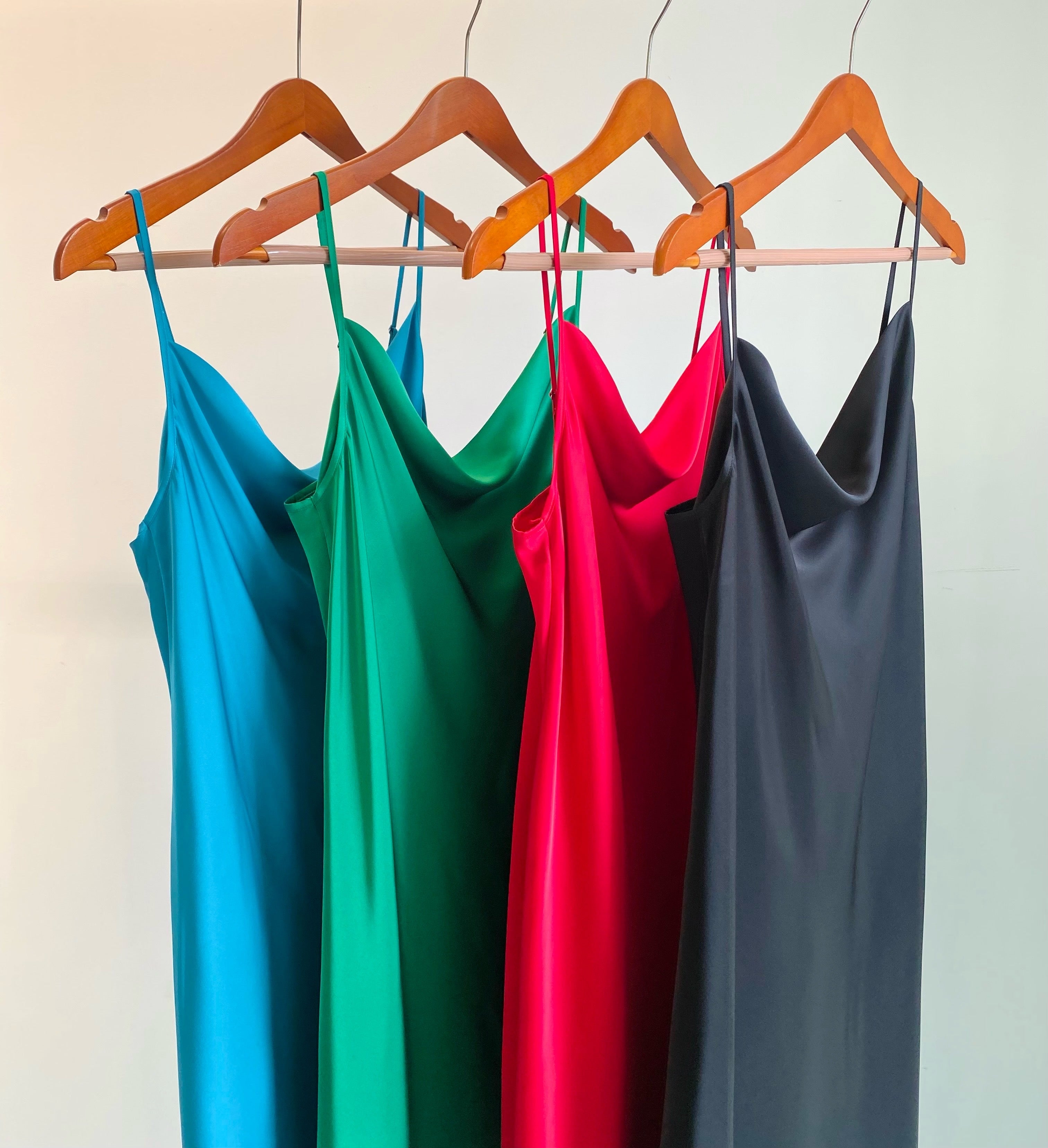DRDO2 Cowl Neck Silky Dress, Bridesmaid Dress