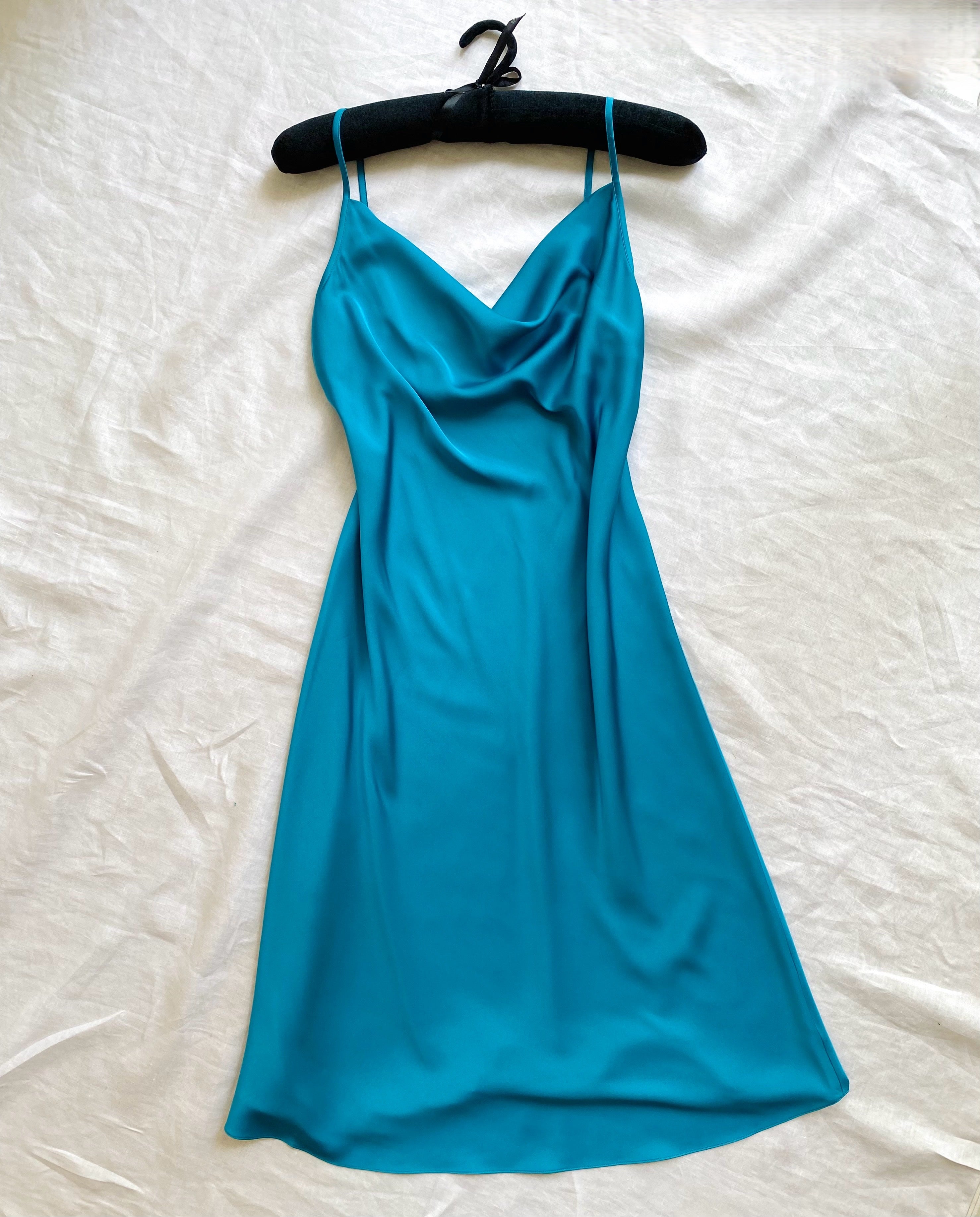 DRDO2 Cowl Neck Silky Dress, Bridesmaid Dress