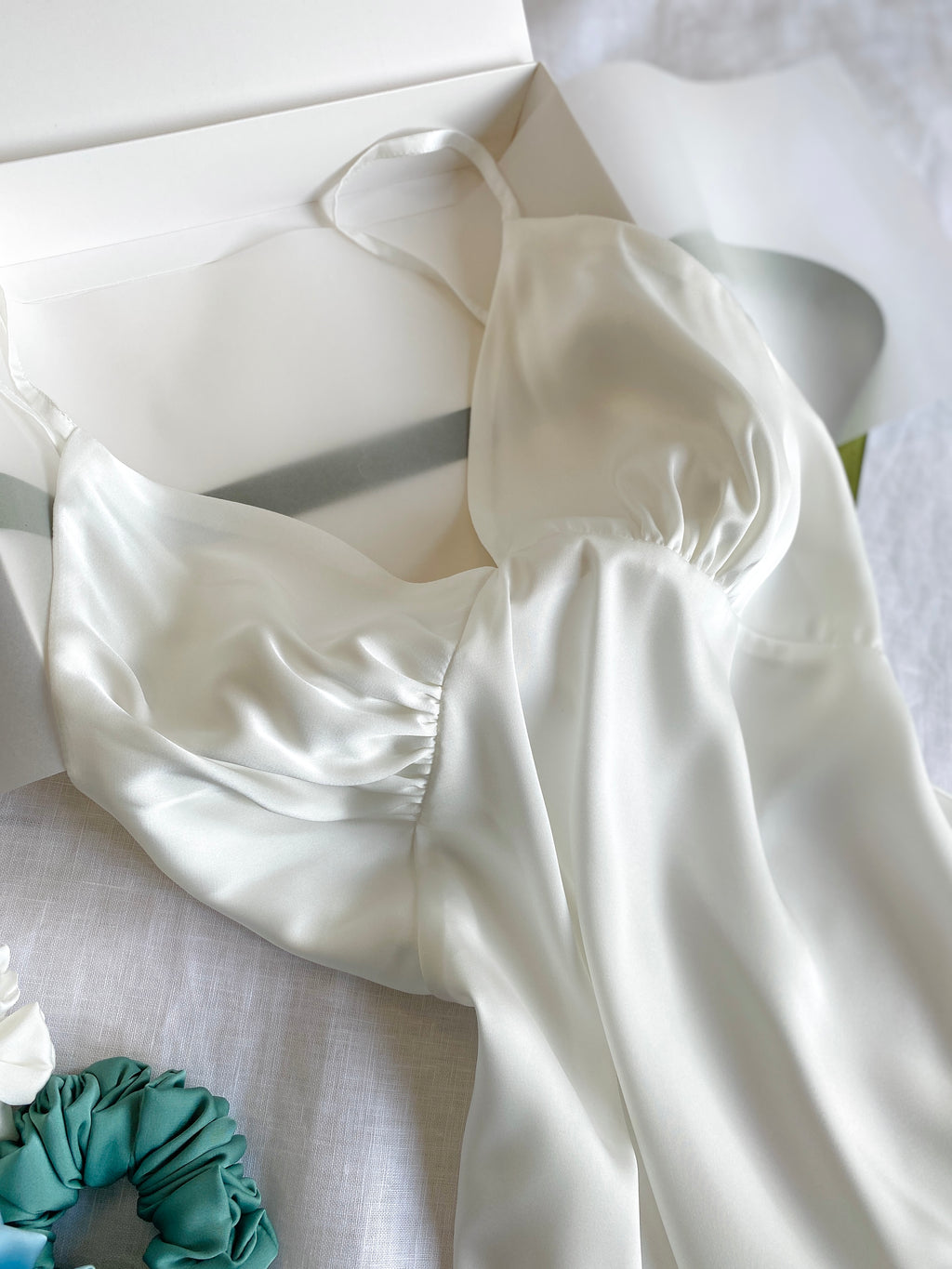 Satin Slip Dress Bridal Nightgown Women's Sleepwear Bridesmaid Gift Kevacup1