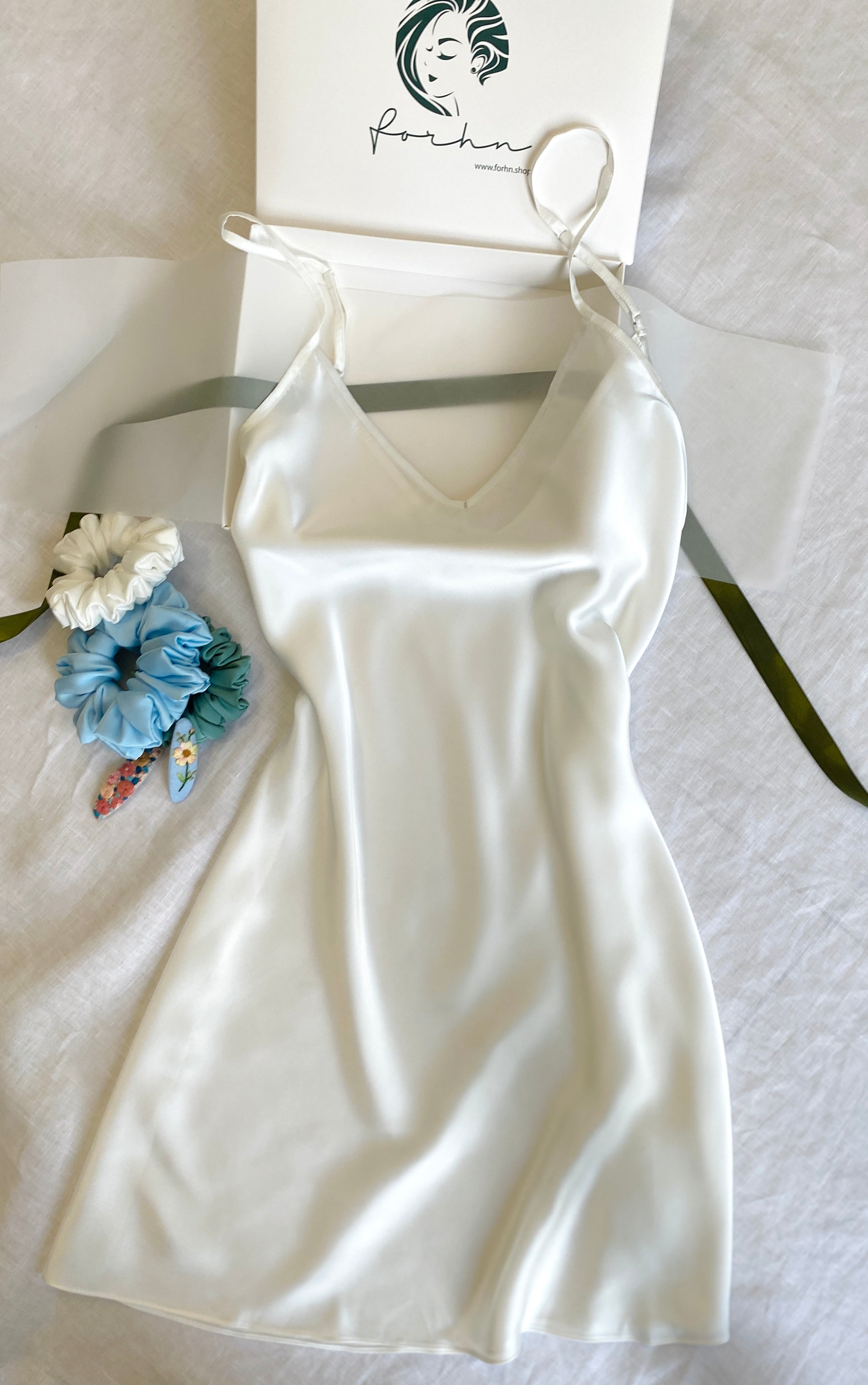 Joie Satin Slip Dress – Bridal Nightgown, Bridesmaid Getting Ready Outfit
