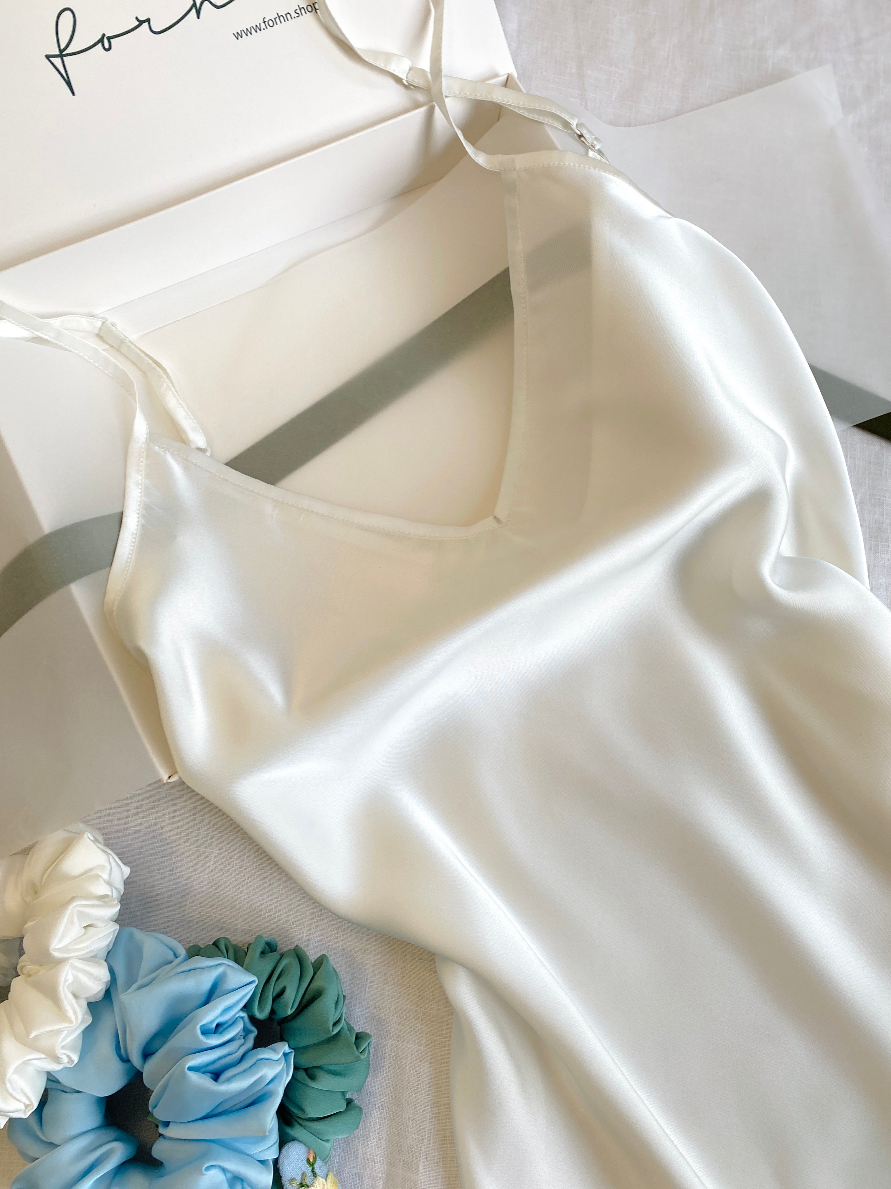 Joie Satin Slip Dress Cami Nightgown Silky Sleepwear