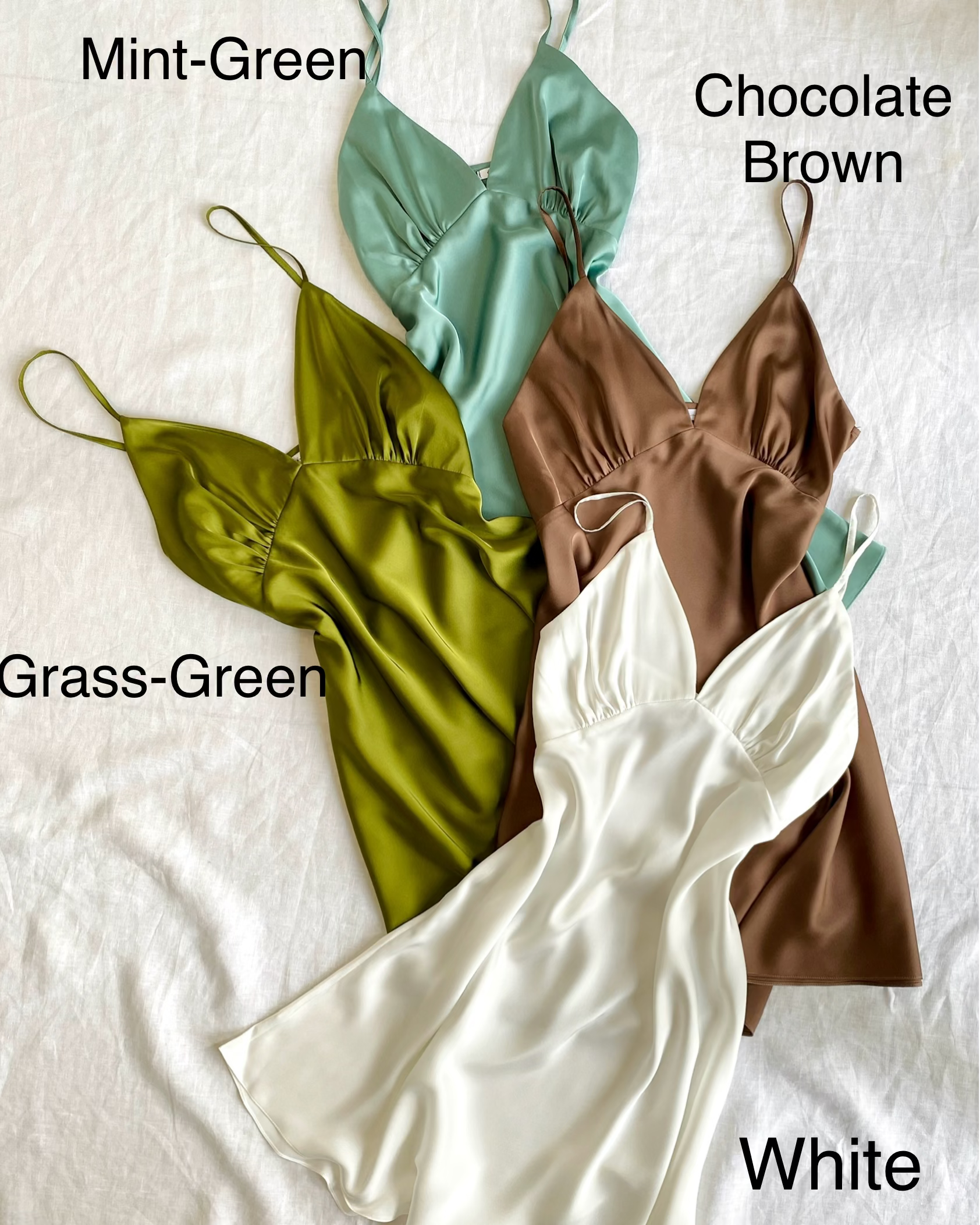 Satin Slip Dress Bridal Nightgown Getting Ready Dress Bridesmaid Gift Kevacup1