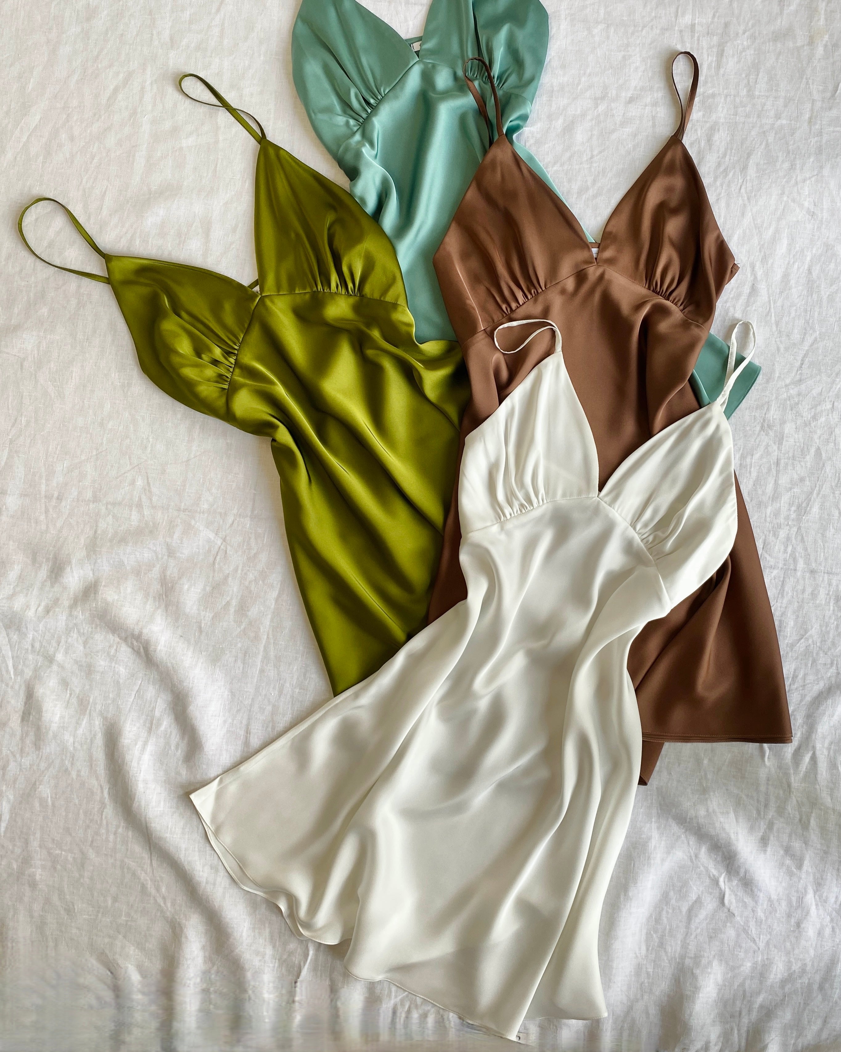 Satin Slip Dress Cami Nightgown Bridesmaid Gift Women's Sleepwear Kevacup1