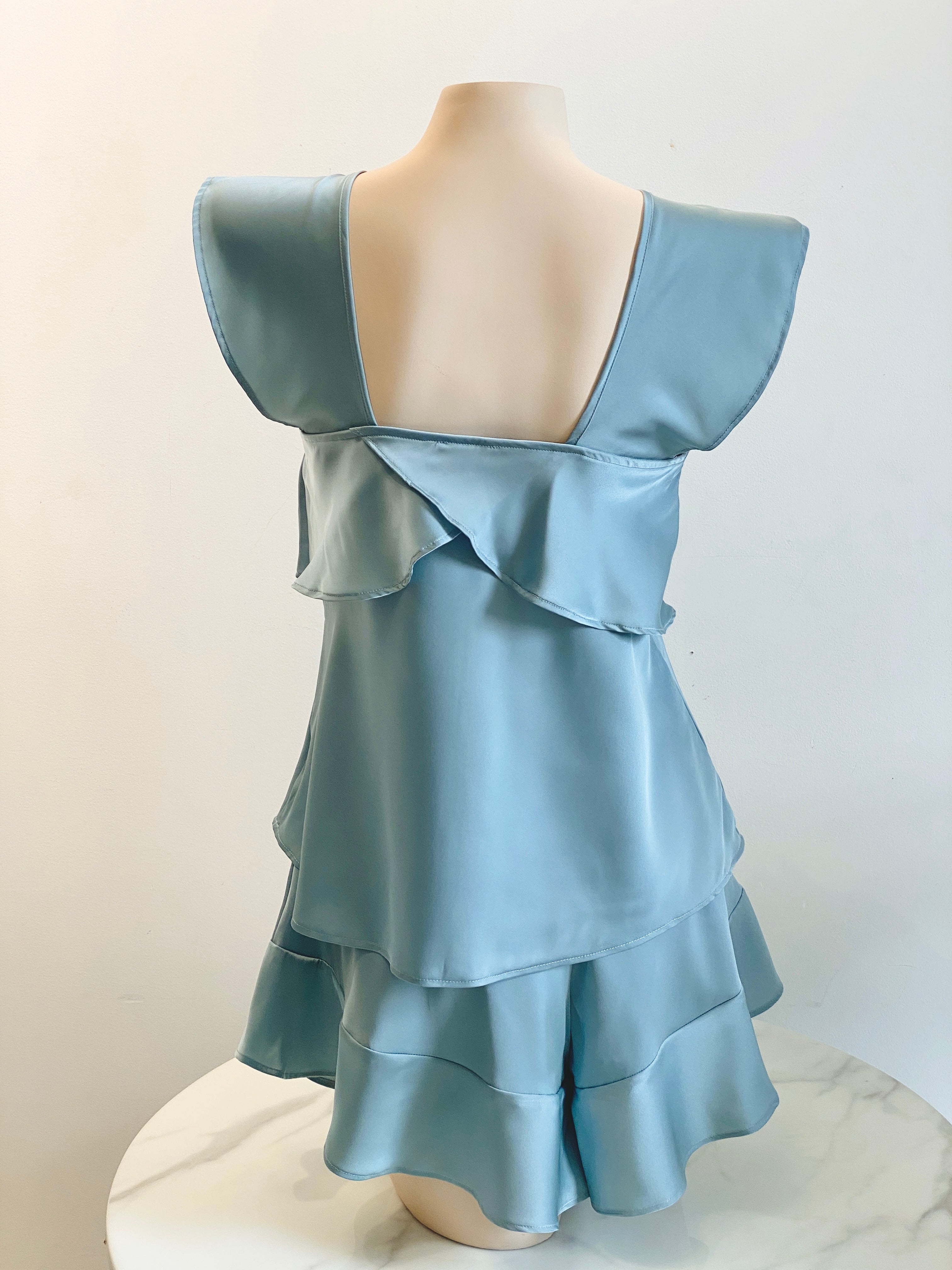 Dark-Mint Satin Pajama Set, Bridesmaid Gift, Women Loungewear KRIS