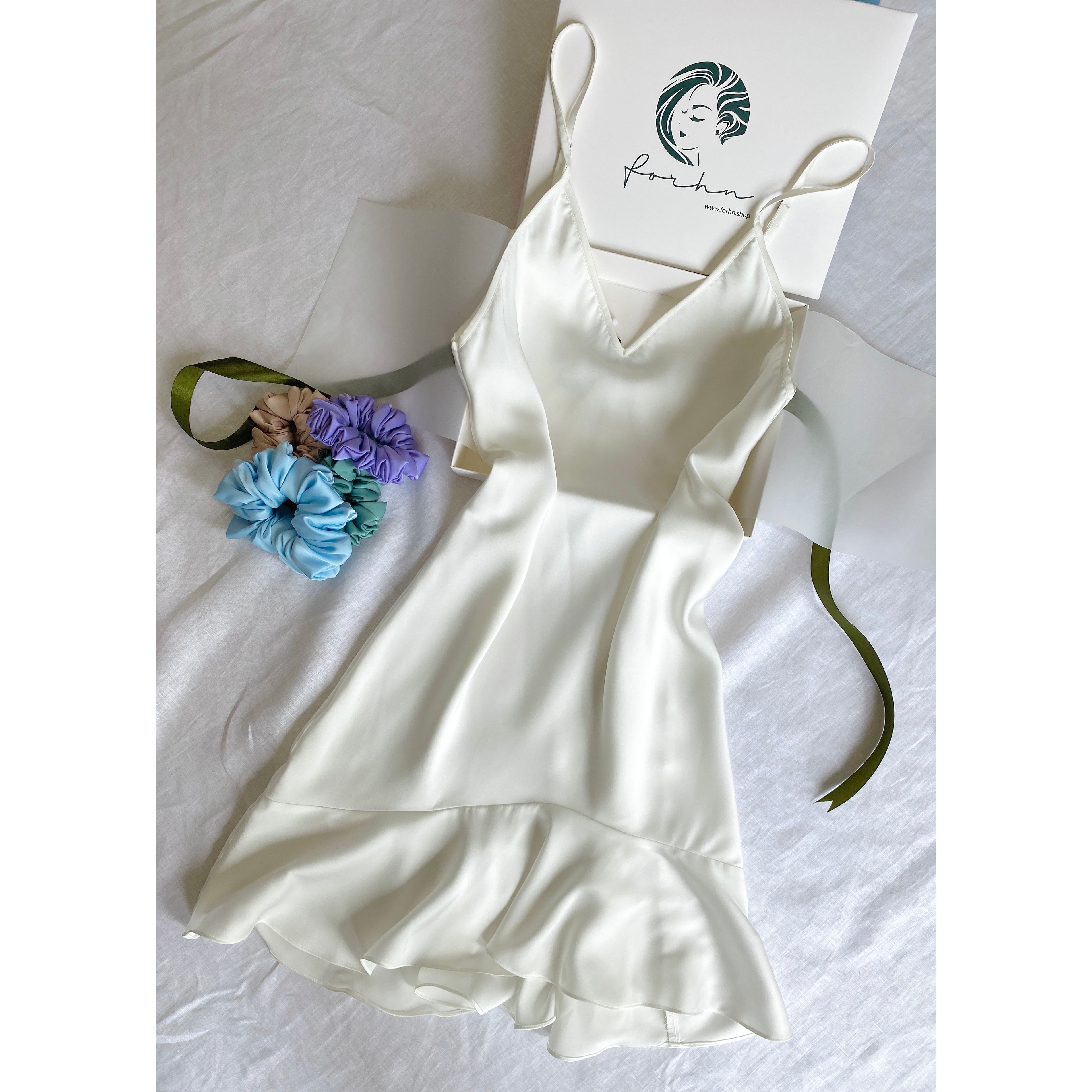Ami Satin Fishtail Dress, Bridal Nightgown & Elegant Sleepwear