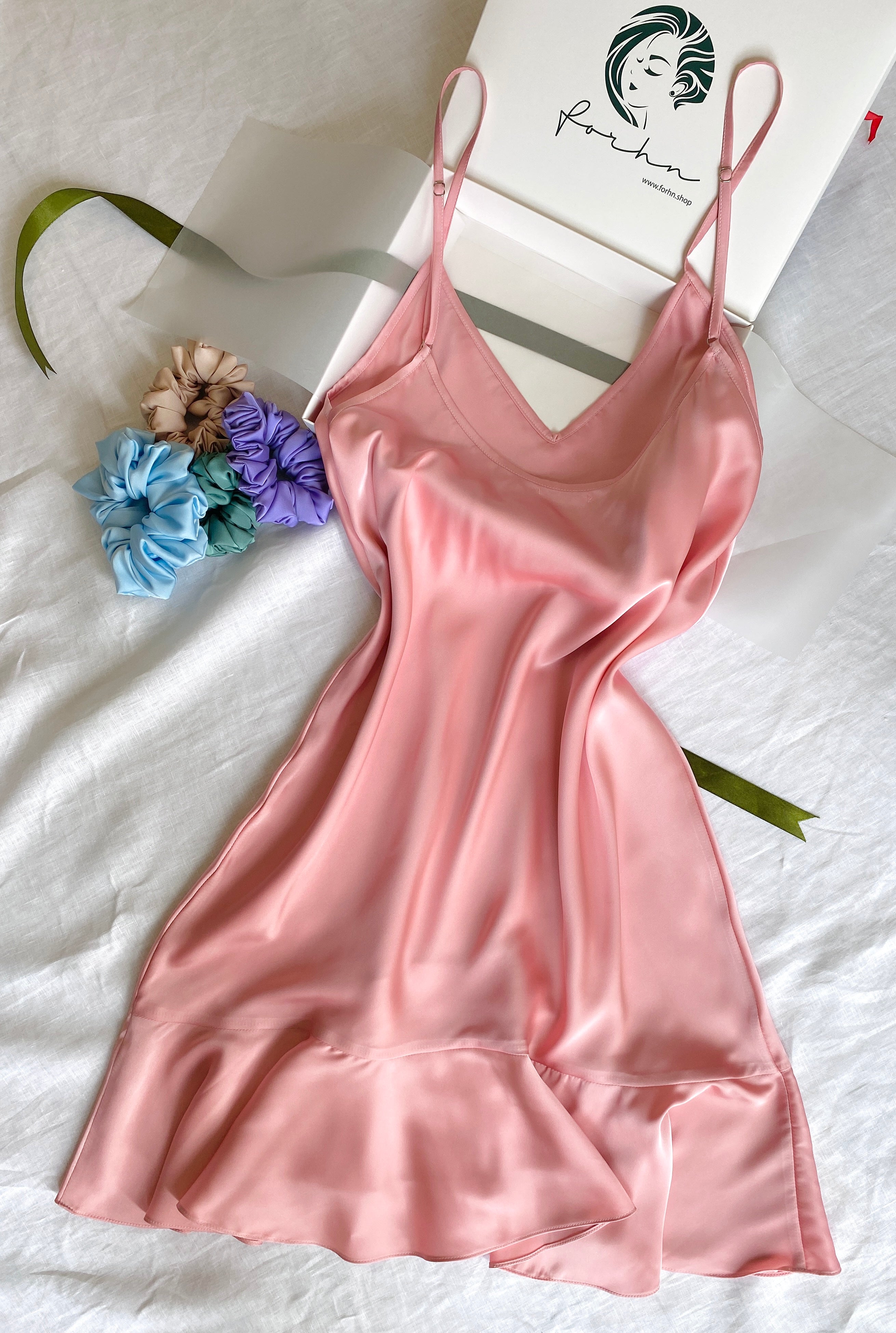Ami Silky Cami Nightgown Date Night Dress Romantic Gift For Her