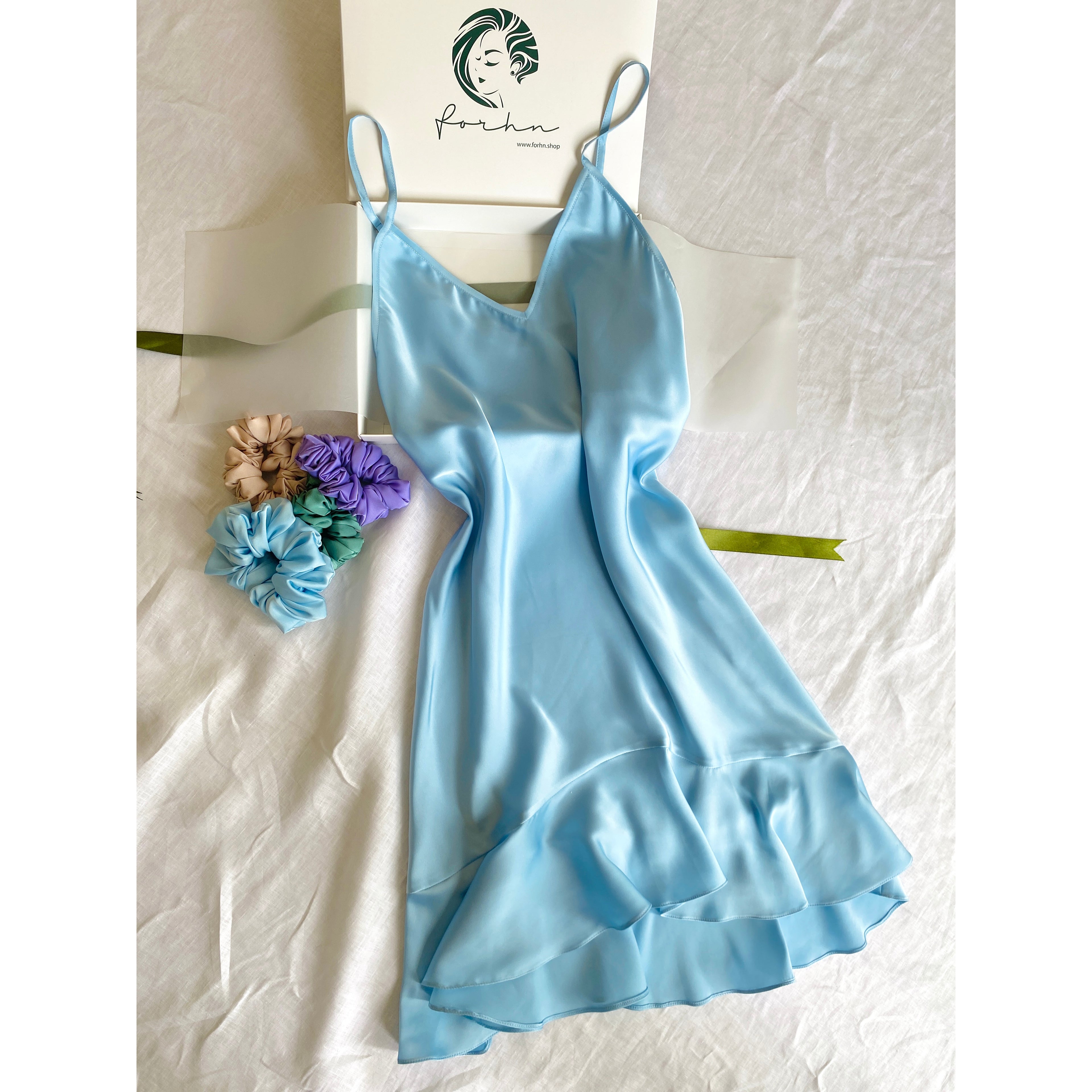 Ami Satin Fishtail Dress, Bridal Nightgown & Elegant Sleepwear