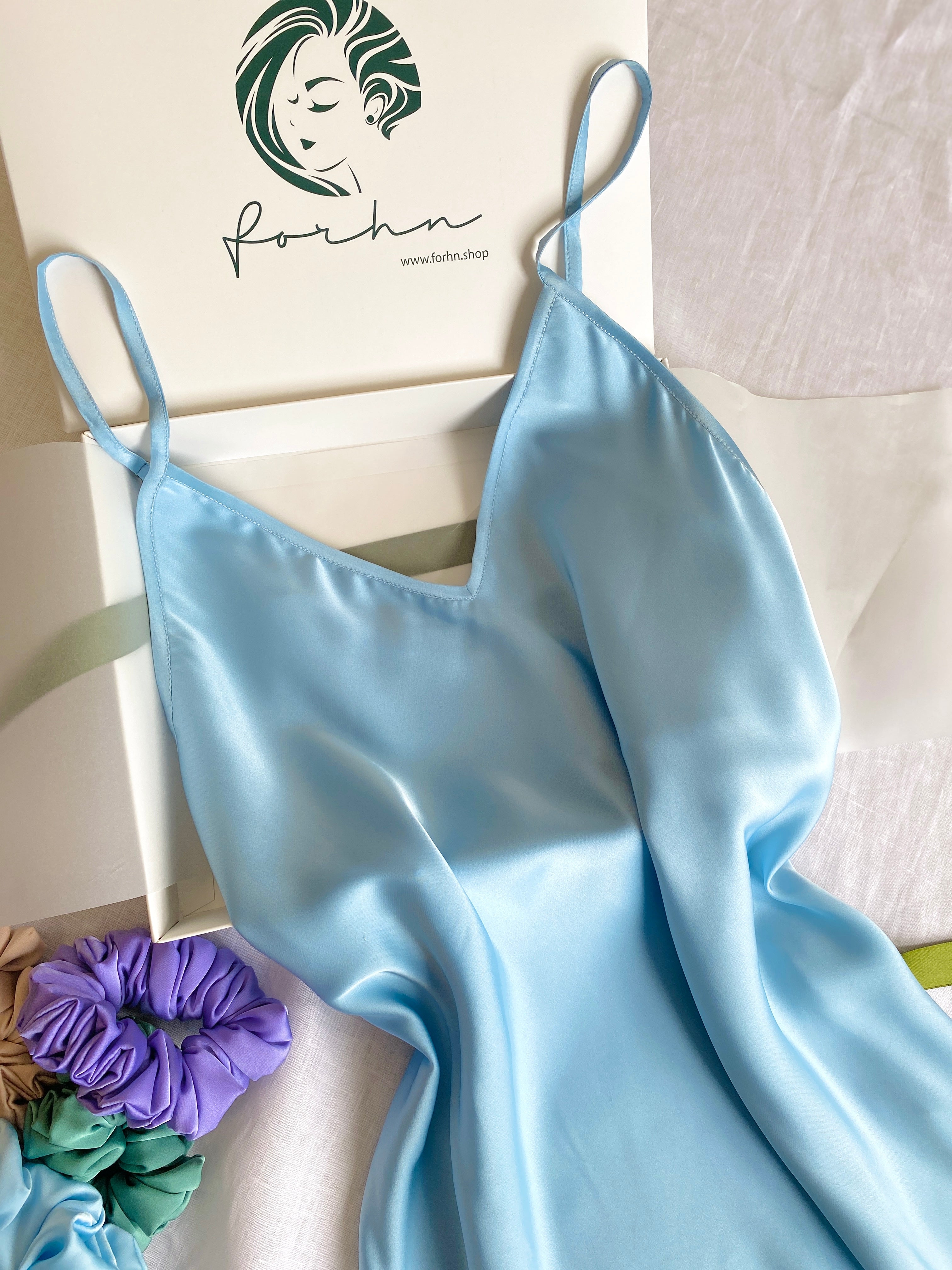 Ami Silky Cami Nightgown Date Night Dress Romantic Gift For Her