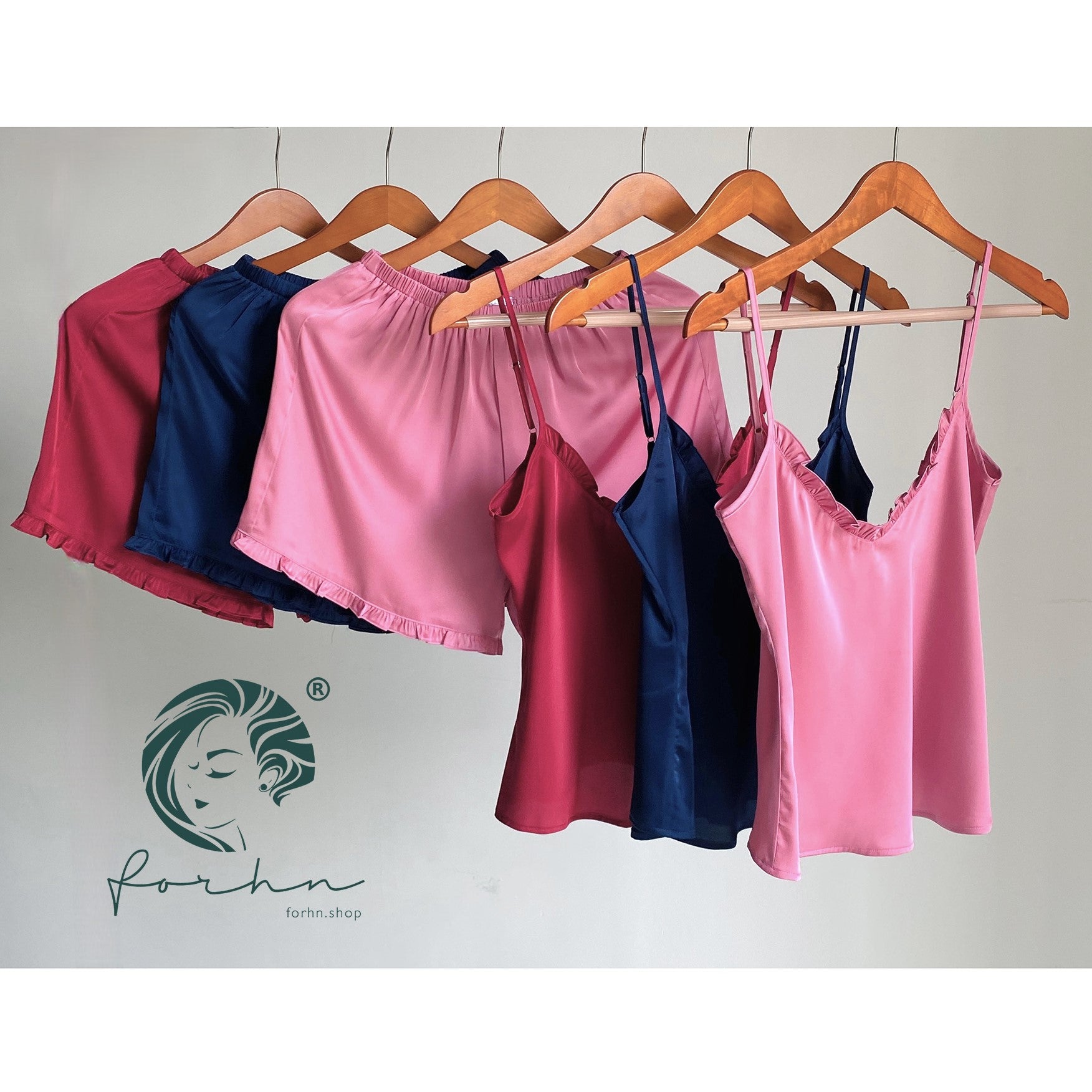 Satin Cami and Shorts: Bridal Party Pajamas, Bride & Bachelorette Gift JULIE