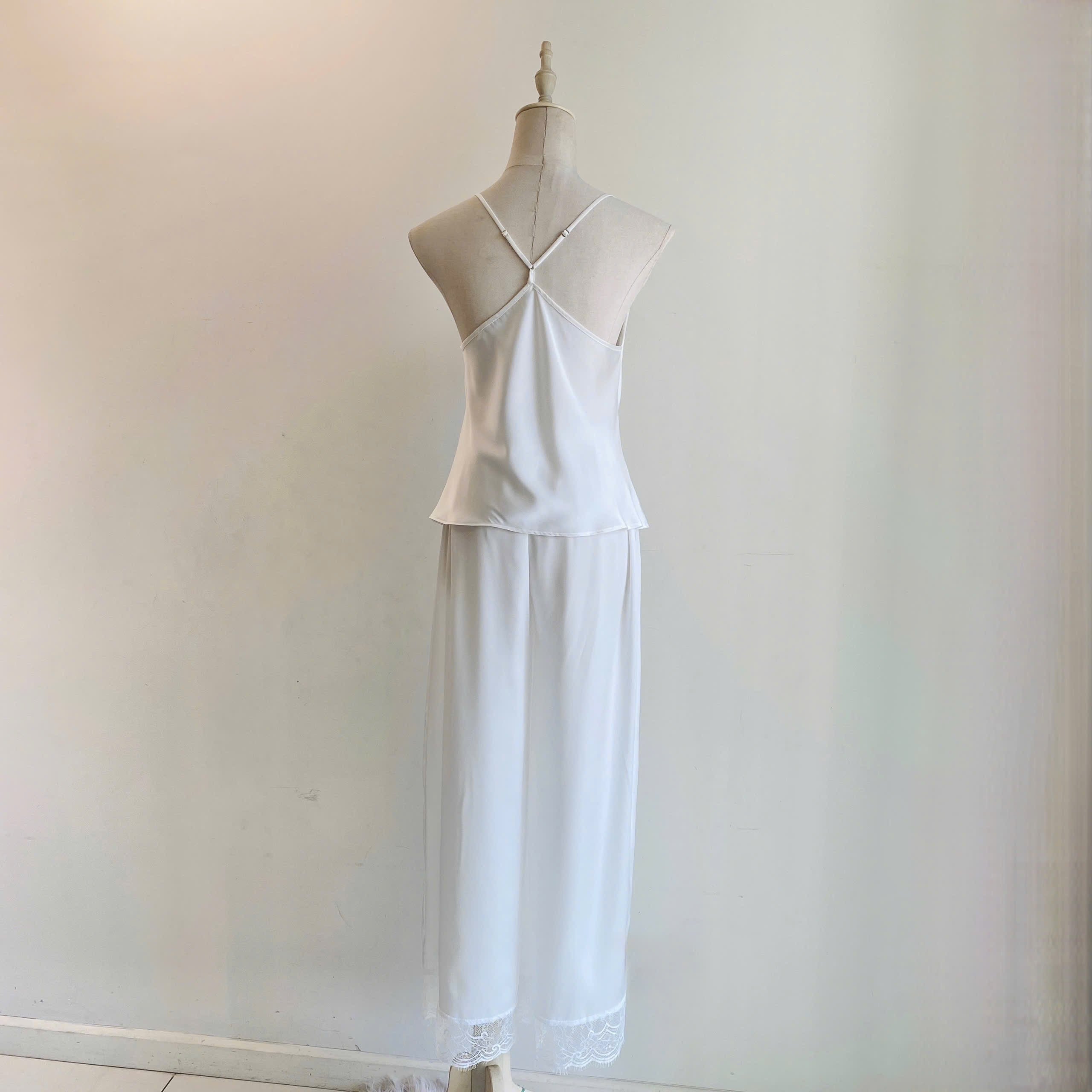 Satin Lace Cami & Pants Set Bridal Pajamas LAYLILSET