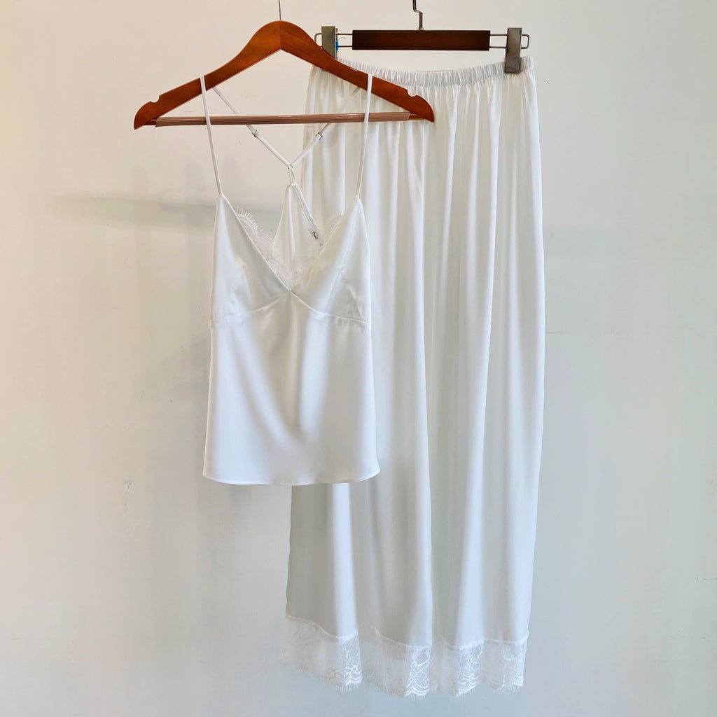 Satin Lace Cami & Pants Set Bridal Pajamas LAYLILSET