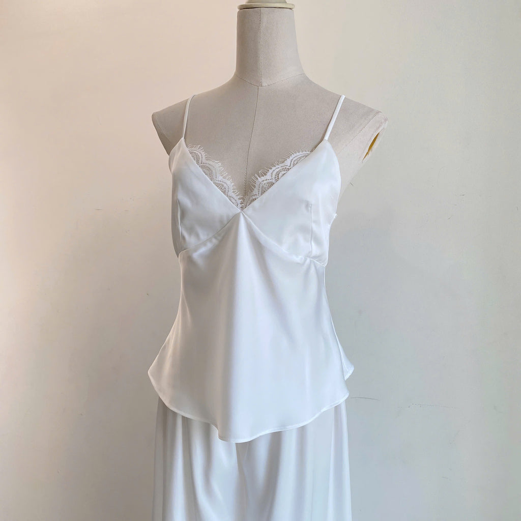 Satin Lace Cami & Pants Set Bridal Pajamas LAYLILSET