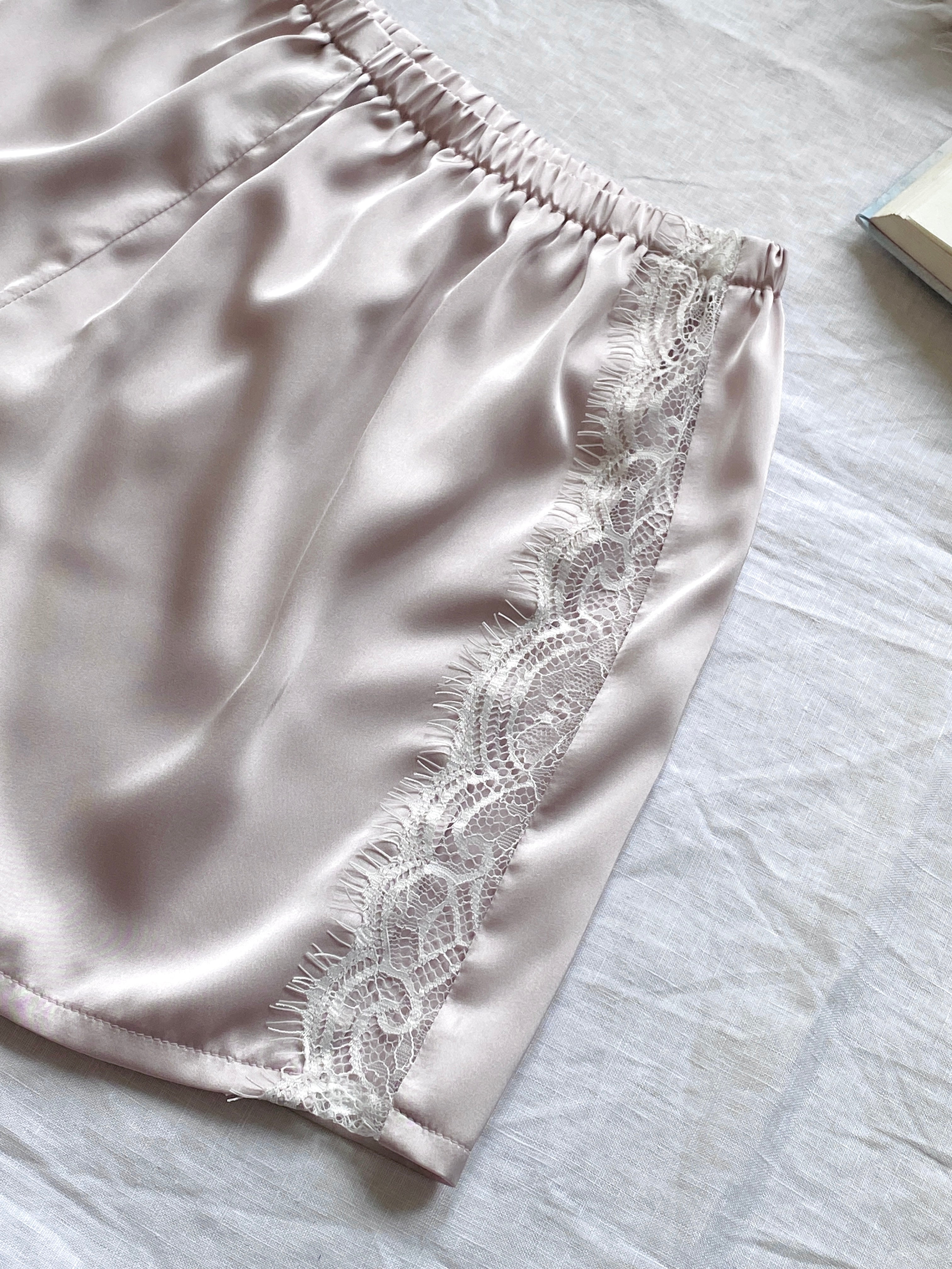 Lace Satin Cami & Shorts Set Summer Pajama Gift For Her | Eira Set