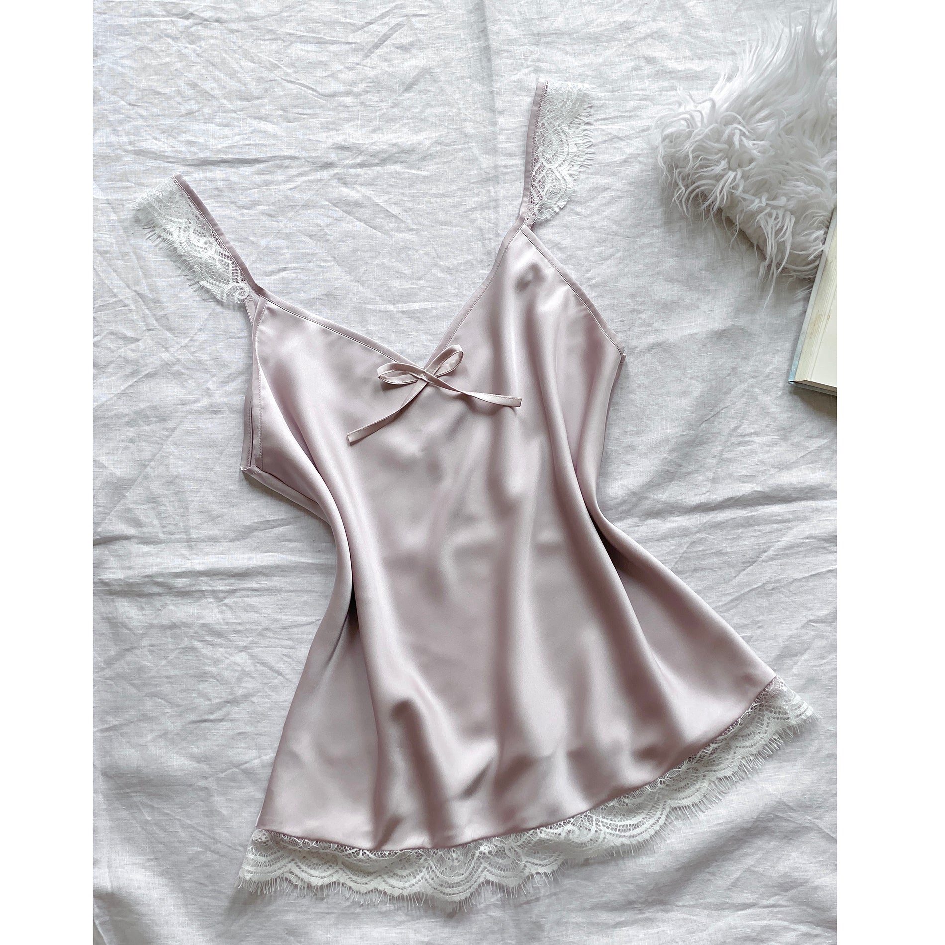 Eira LSet Satin Lace Cami and Long Pants Pajama Set | Silky Sleepwear | Bridal Loungewear | Bridesmaid Gift