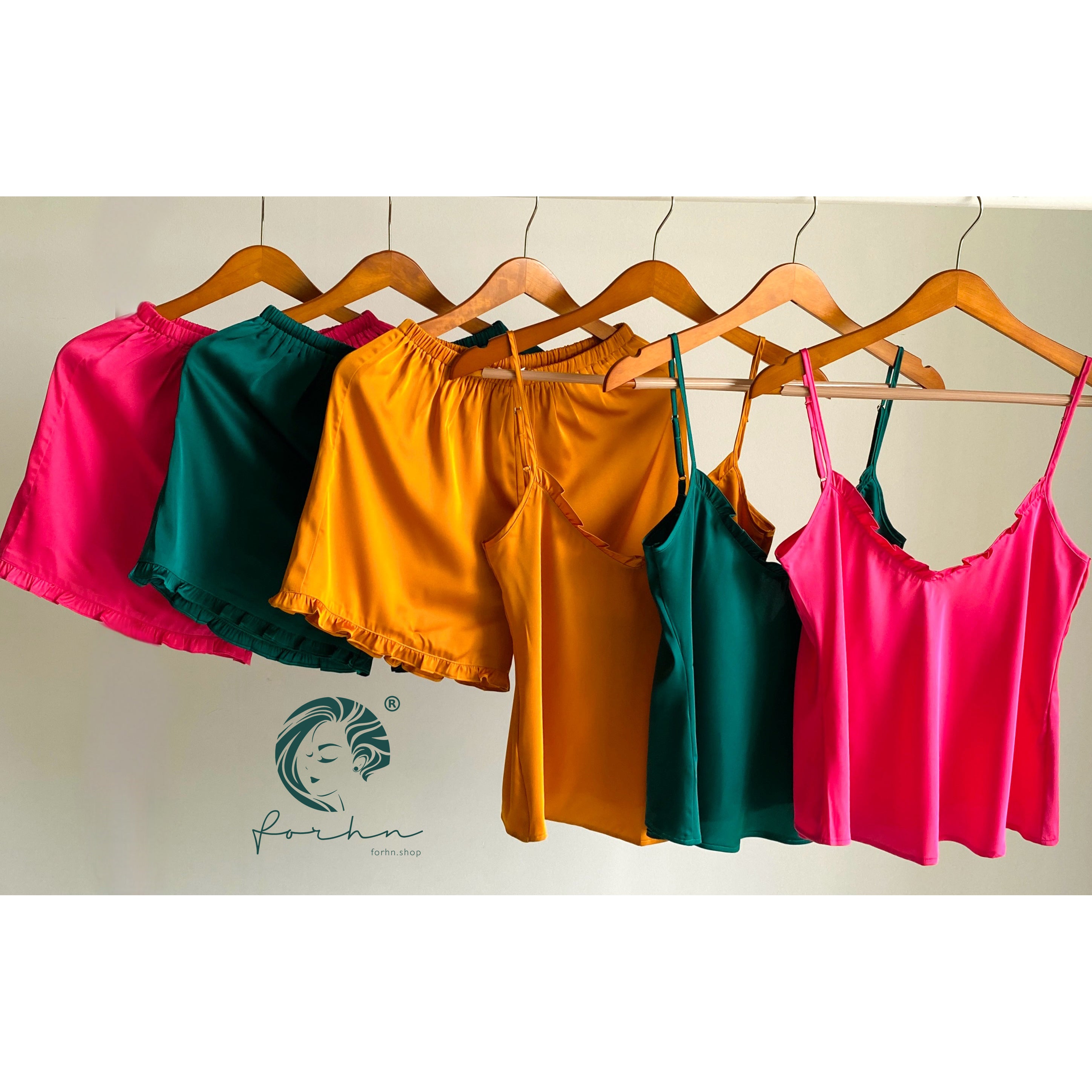 Satin Cami and Shorts: Bridal Party Pajamas, Bride & Bachelorette Gift JULIE