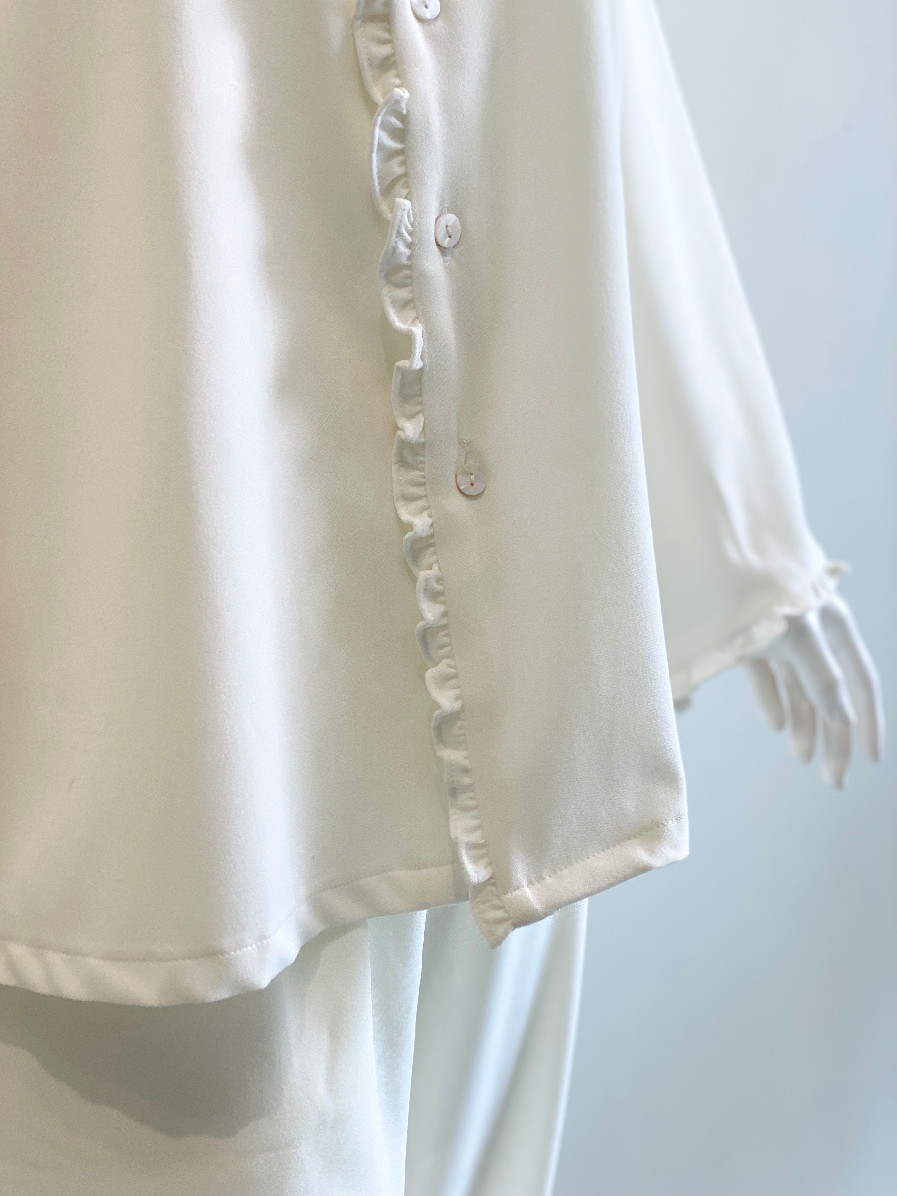 Cotton Pajama Set Long Sleeve Ruffle Women's Loungewear Gift for Her or Mom JULI PJ