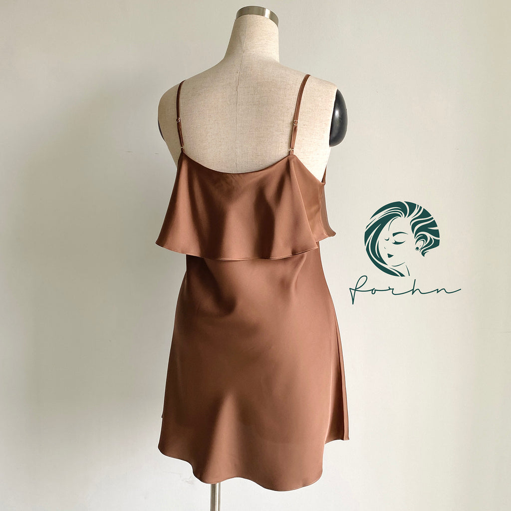 Cara Satin Slip Dress Bridesmaid Gift& Elegant Sleepwear