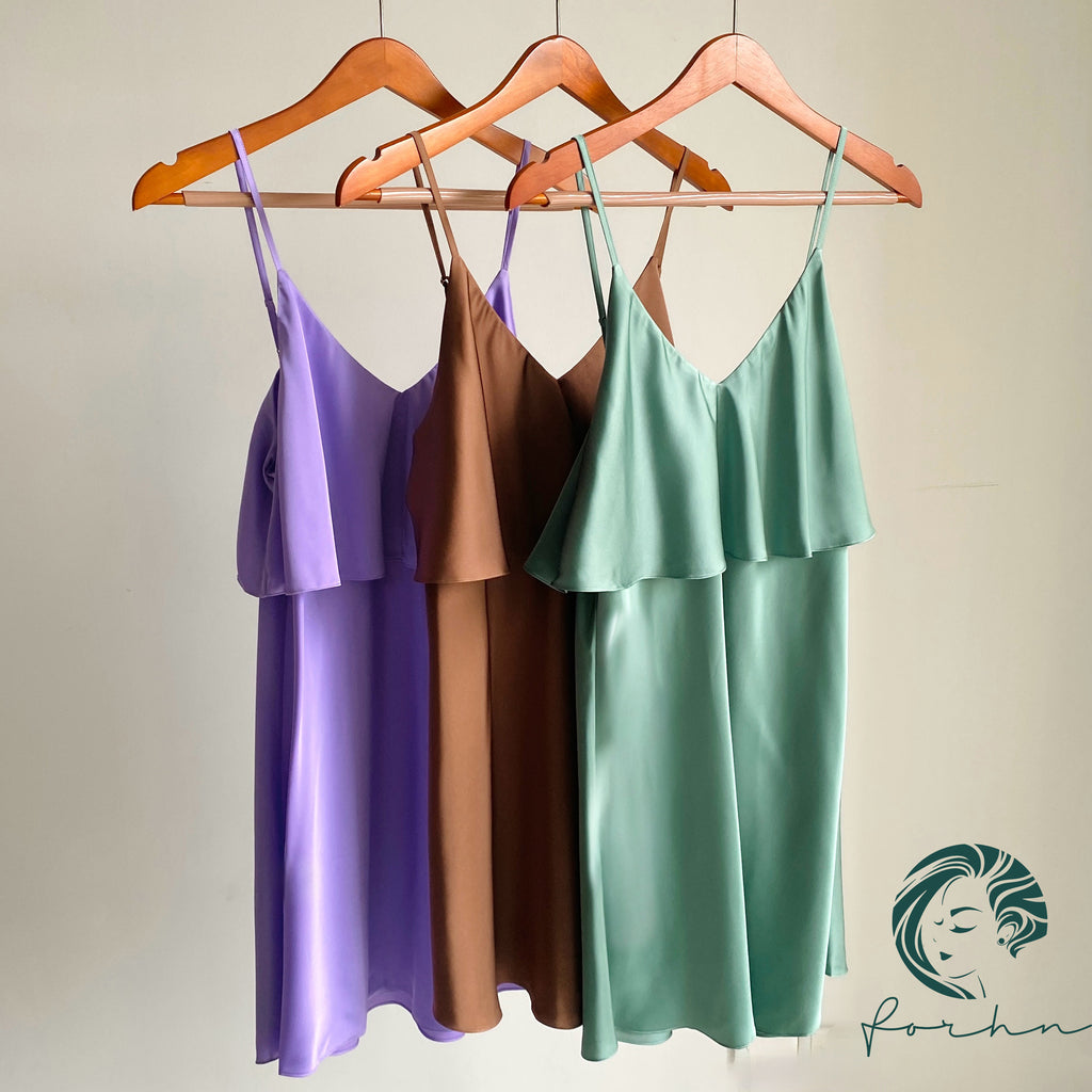 Cara Satin Slip Dress Bridesmaid Gift& Elegant Sleepwear