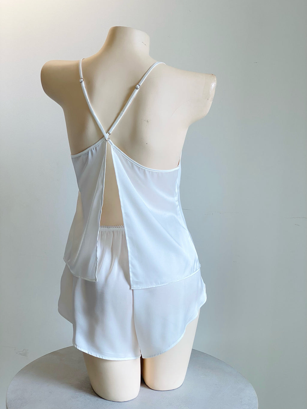 Silky Satin Open-Back Cami & Shorts Set Layla