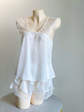Satin Cami Set Women Bridal Sleepwear Cute Loungewear Pajama KRISTAL