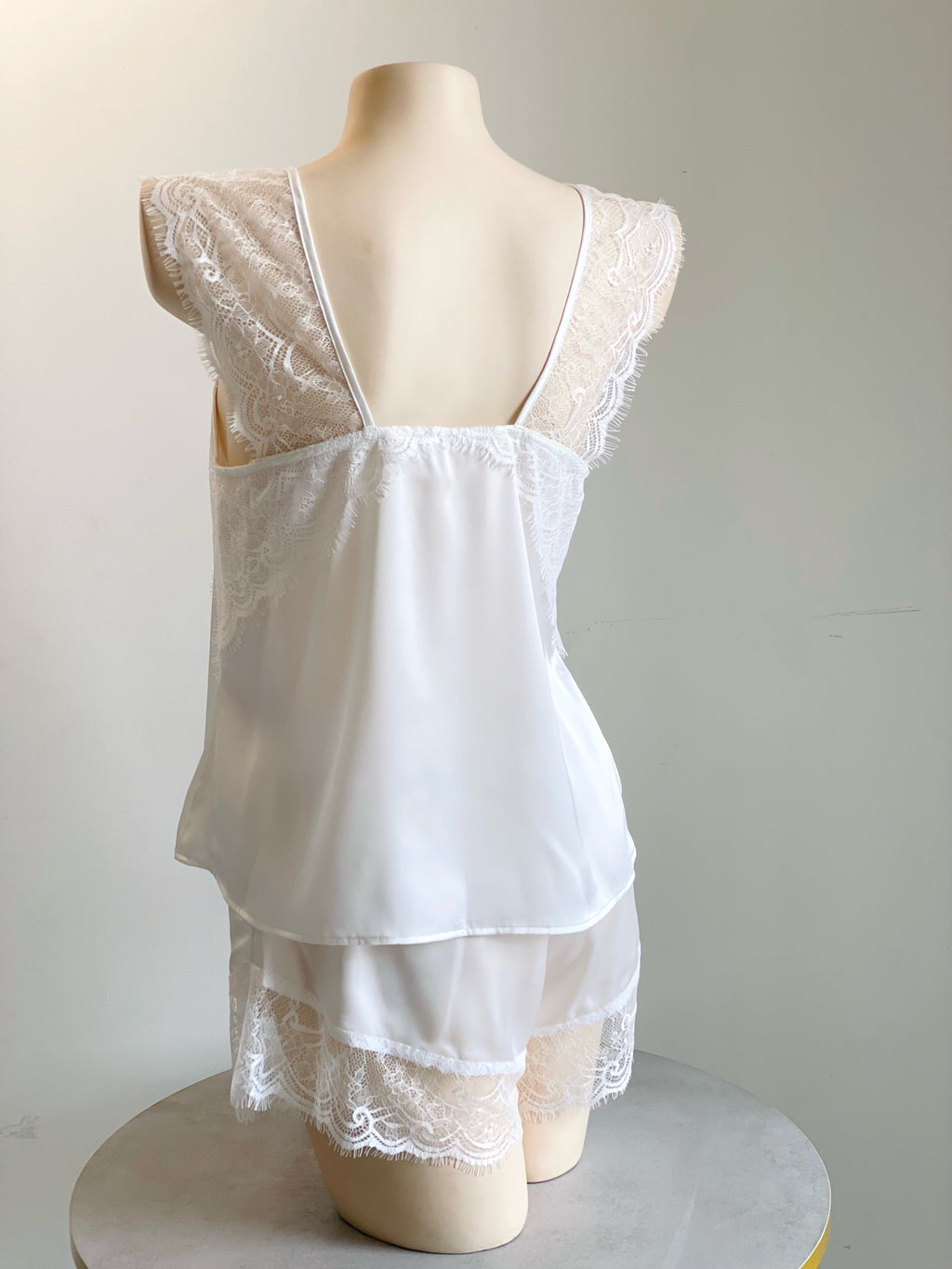 Satin Cami Set Women Bridal Sleepwear Cute Loungewear Pajama KRISTAL