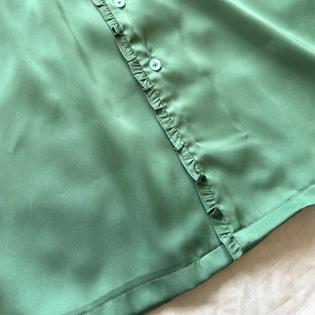 Long Sleeve Satin Pajama Set Women's Silky Sleepwear, Elegant Lounge Set, Juli PJ