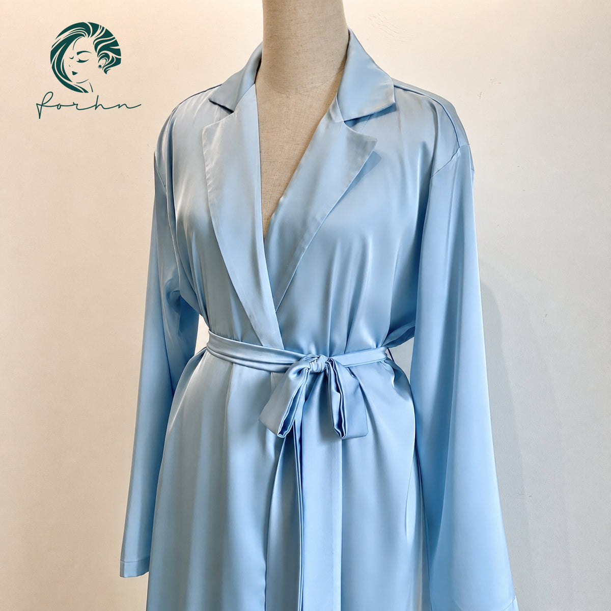 Long Satin Robe, Elegant Women's Robe, Getting Ready Outfit, Custom Colors Silky Loungewear Libé Robe