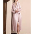 Long Satin Robe, Elegant Women's Robe, Getting Ready Outfit, Custom Colors Silky Loungewear Libé Robe