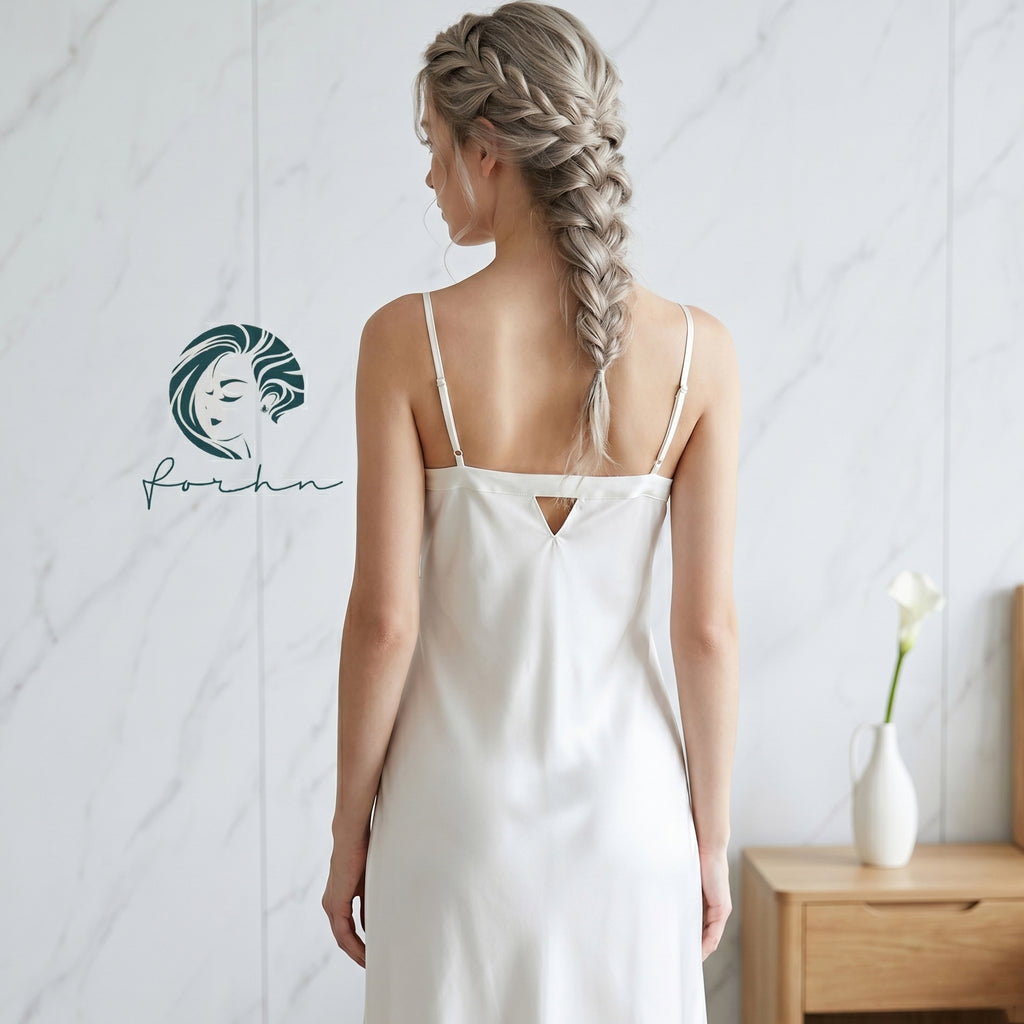 Ruffle Silky Nightdress Bridal Sleepwear, Bridesmaid Gift, JOSSIE Satin Slip Dress