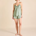 Satin Pajamas Set Romantic Lounge Set Honeymoon Outfit Bride & Bridesmaid Gift SANA