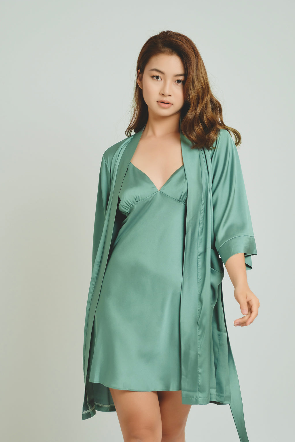 Cami Nightgown Bridal Party Bridesmaid Gift Women's Sleepwear Satin Robe