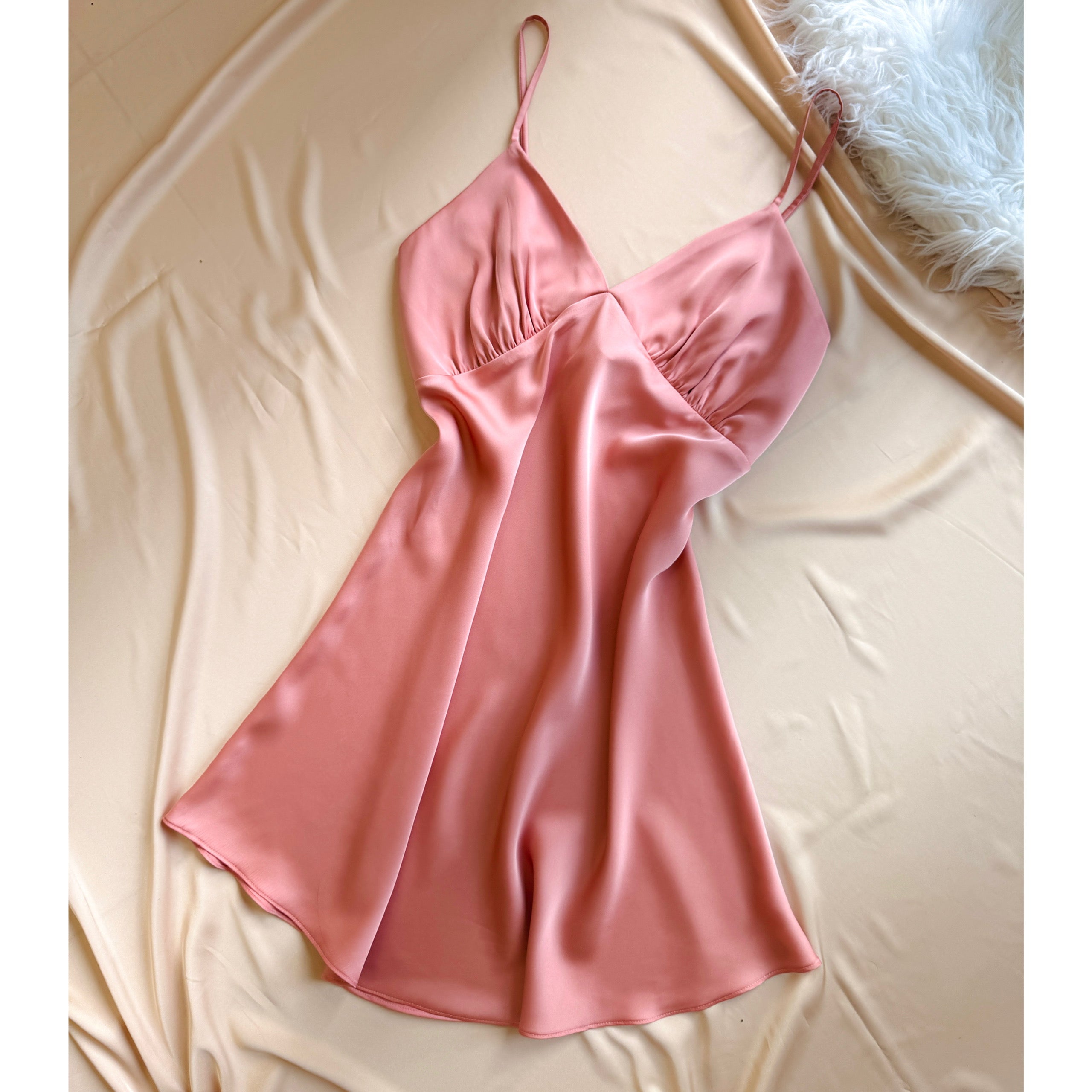 Satin Slip Dress Bridal Nightgown Women's Sleepwear Bridesmaid Gift Kevacup1