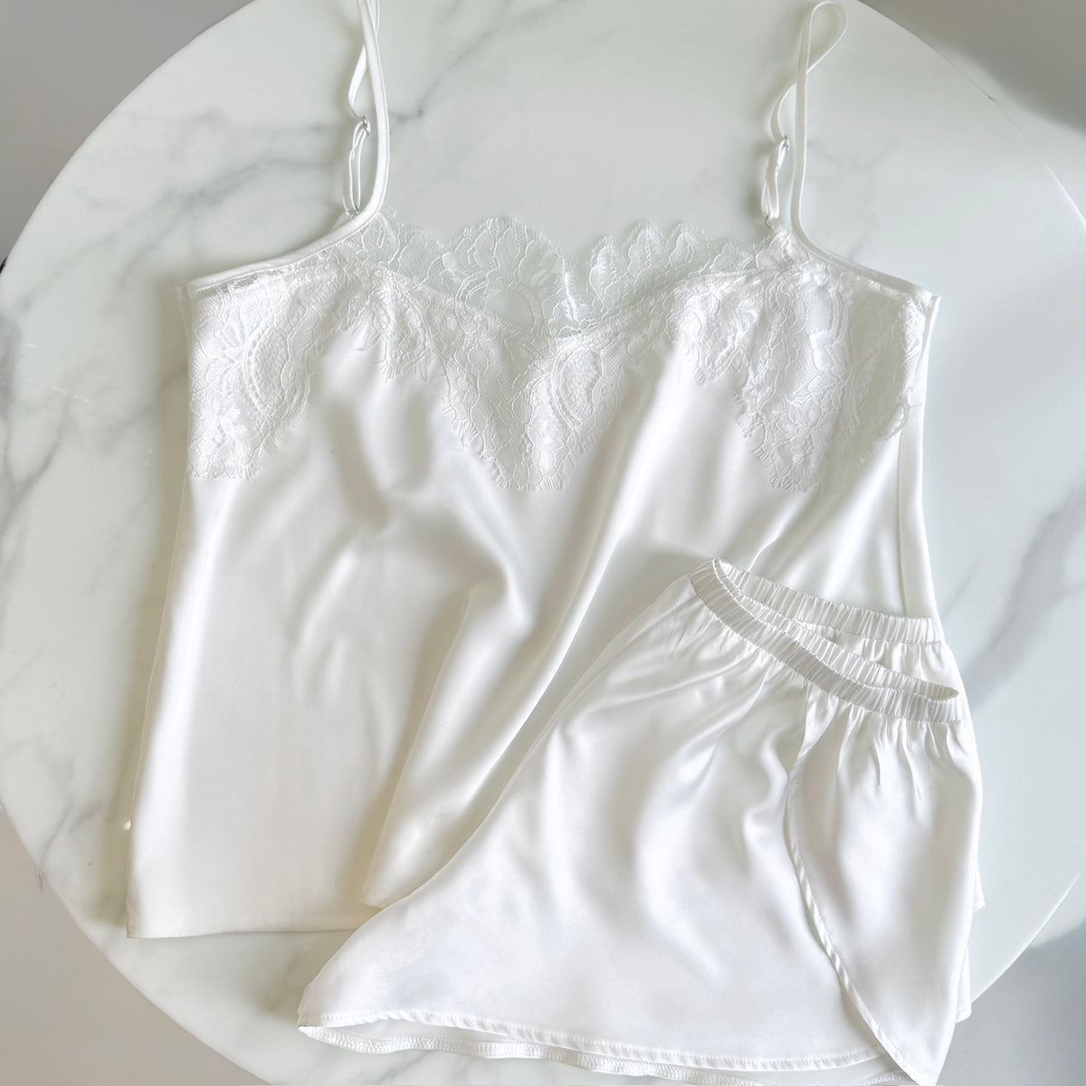 Lace Satin Camisole Set – Bridal Lace Sleepwear, Bridesmaid Gift, Poise